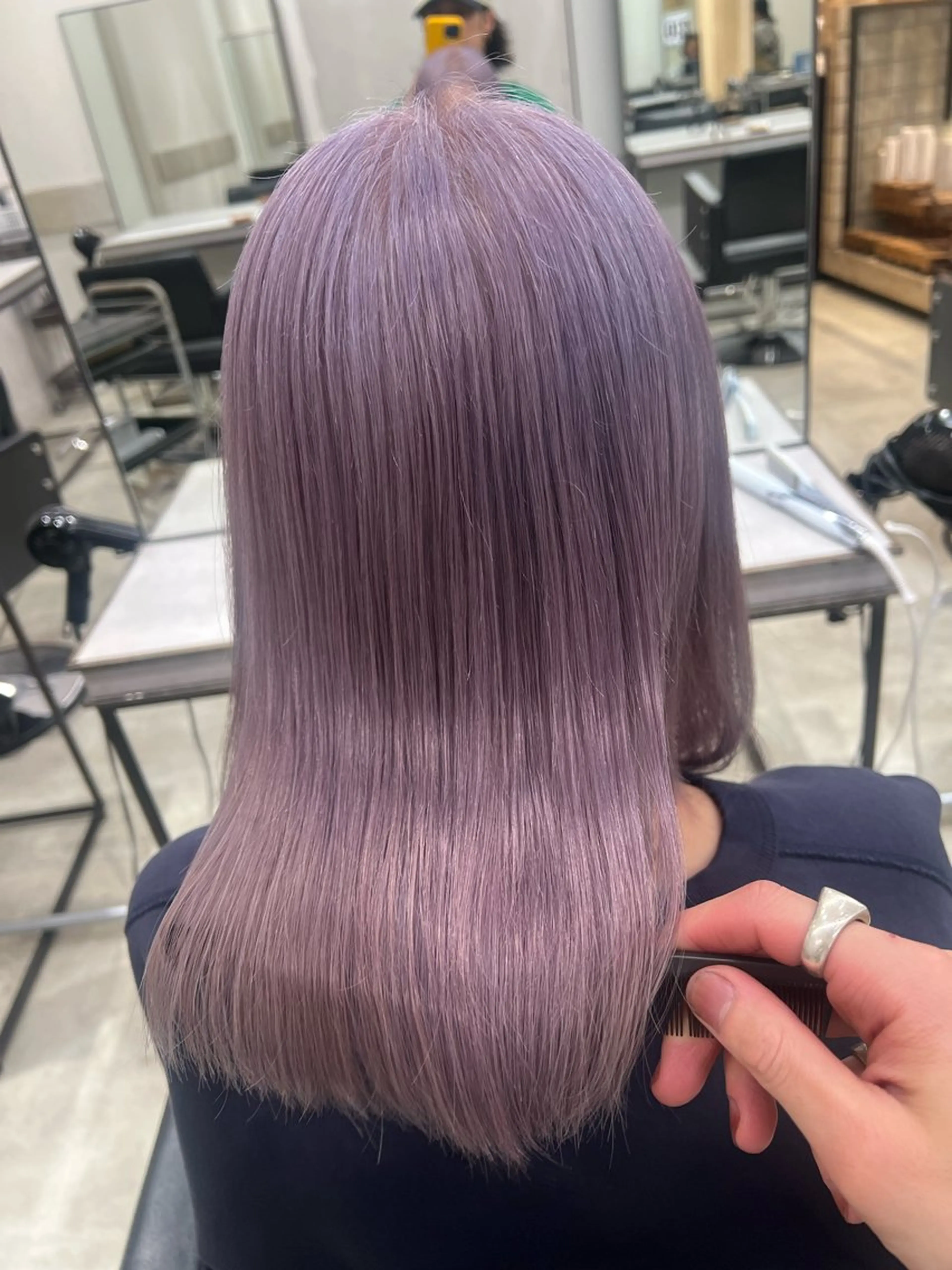 ミディアム ヘアカラー トリートメント 渋谷ハイトーン/ デザインカラー阿部のヘアスタイル