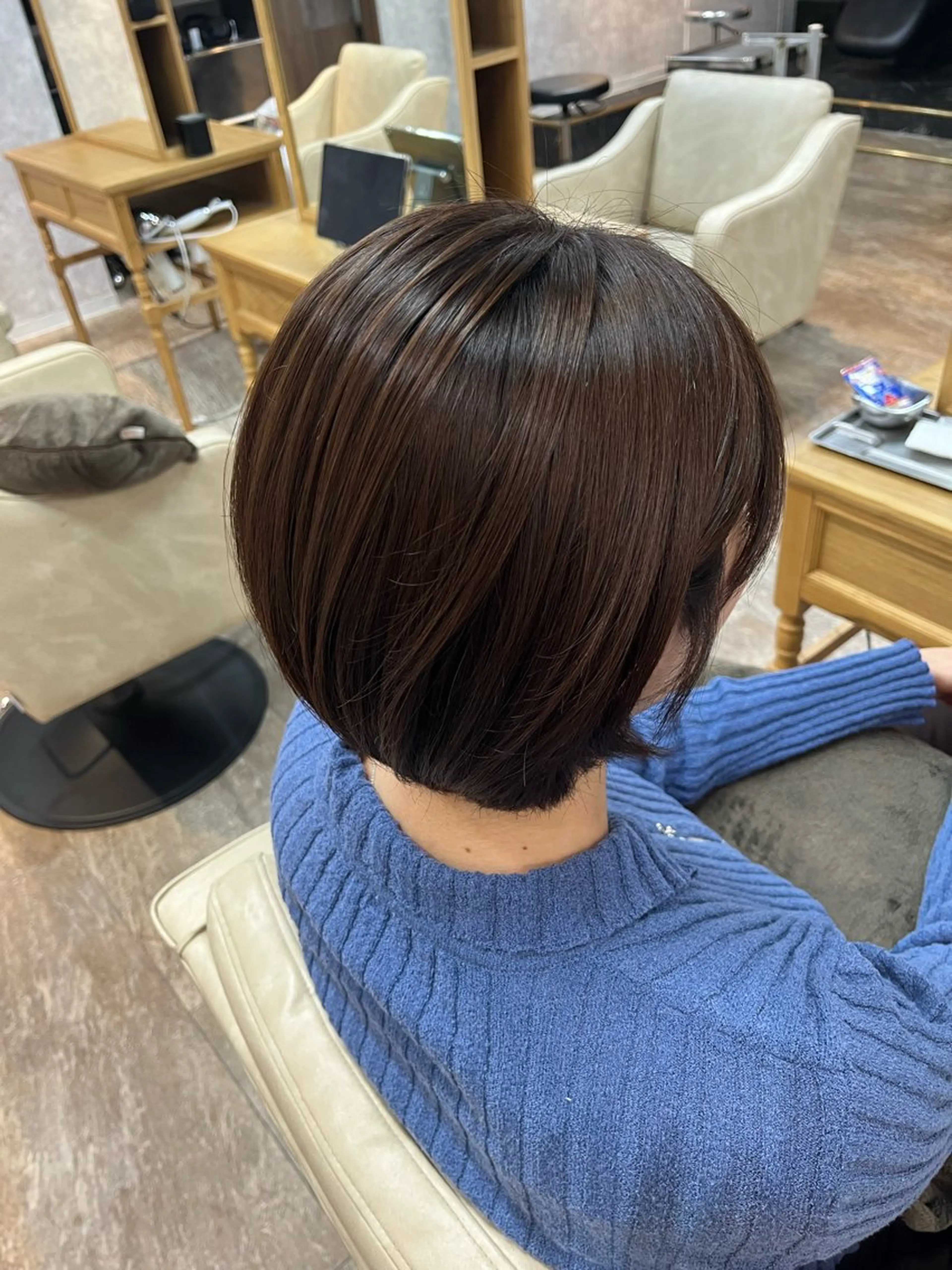 ショート 縮毛矯正⚡️カラー いいじまのヘアスタイル