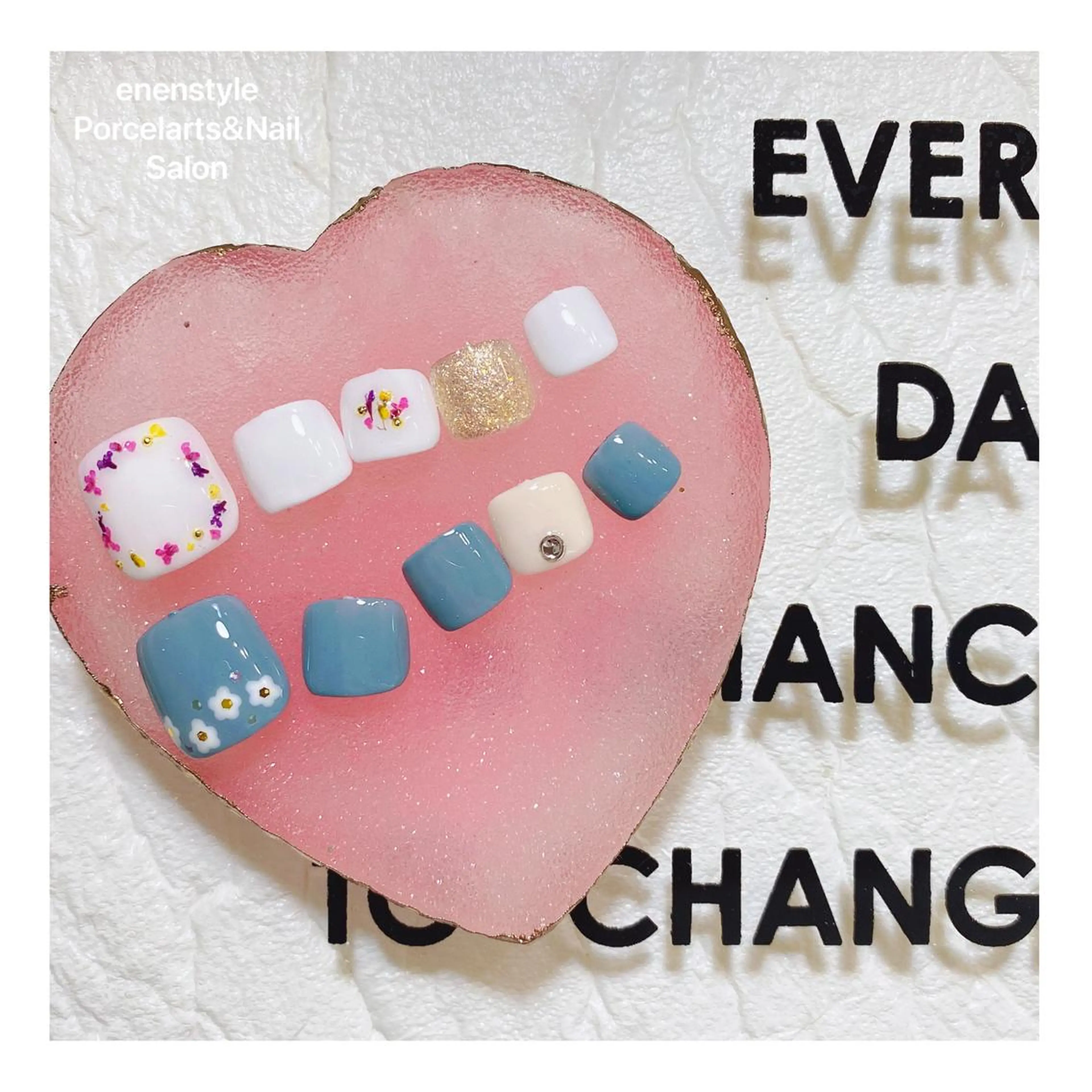 ショート ネイル ハンドネイル フットネイル 👑enen style👑のネイルデザイン