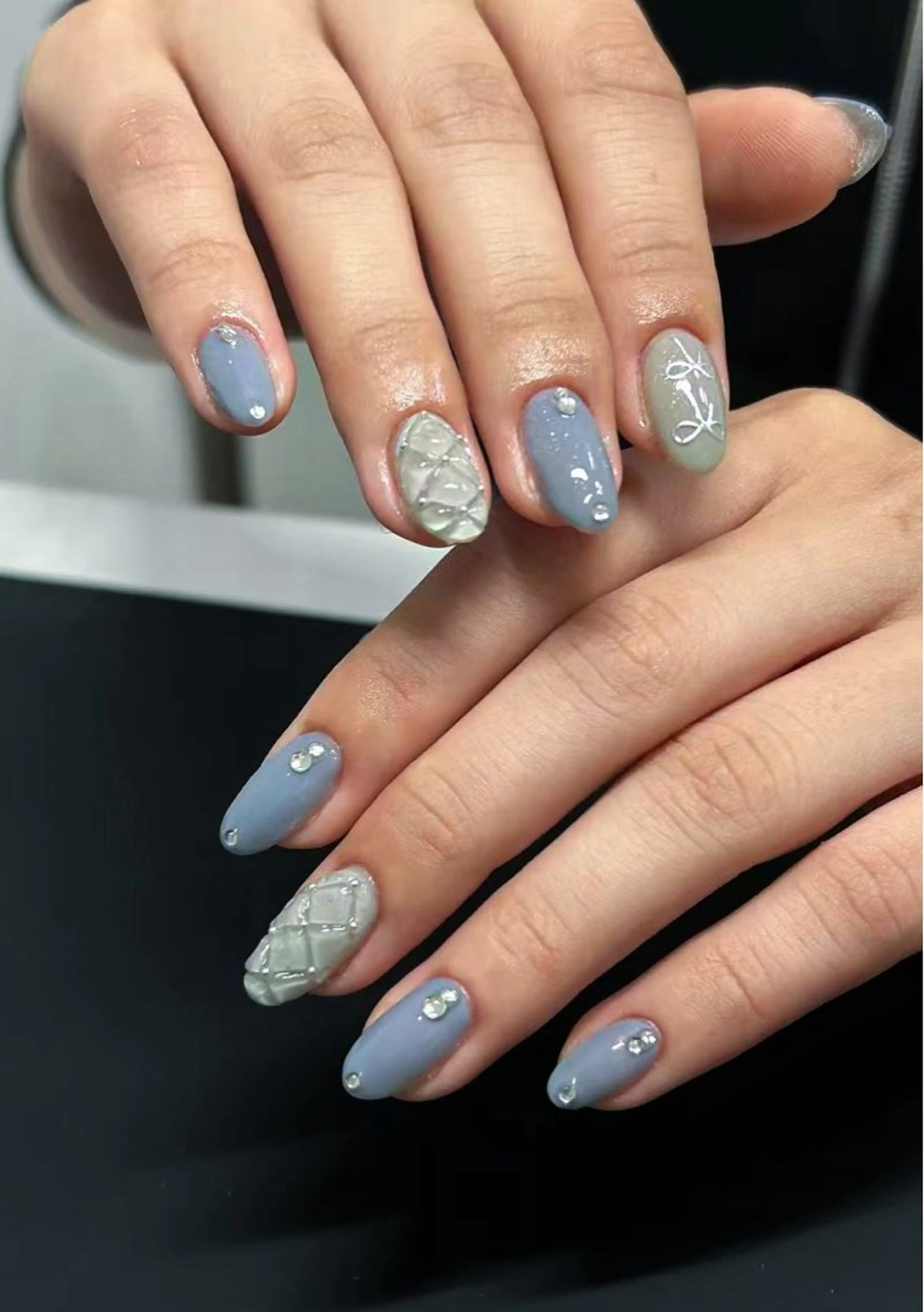 ネイル スカルプネイル シンプルネイル Lu nailsalonのネイルデザイン