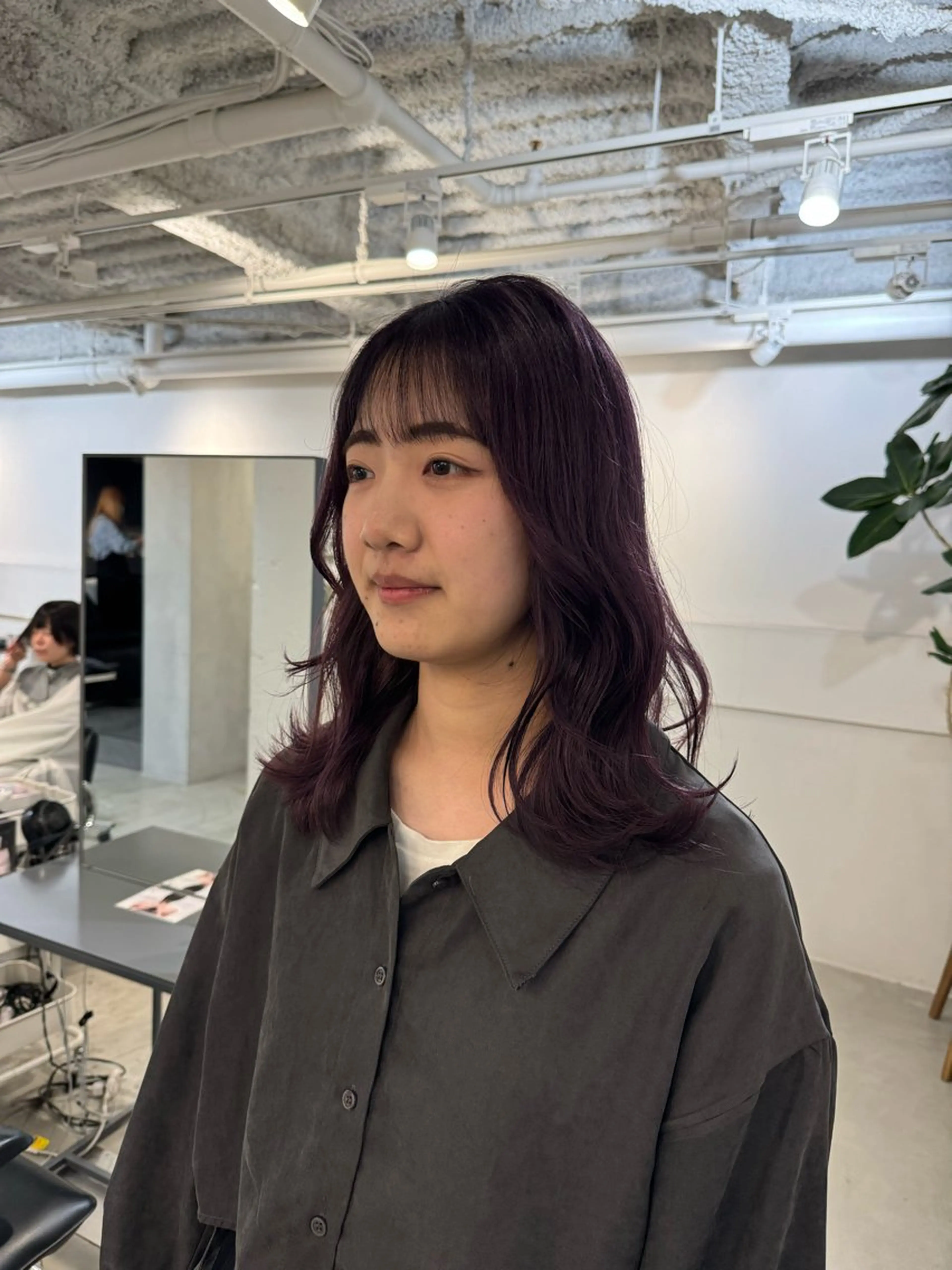 セミロング カット ヘアセット 顔周りカット・相談 レイヤーも◎しずくのヘアスタイル