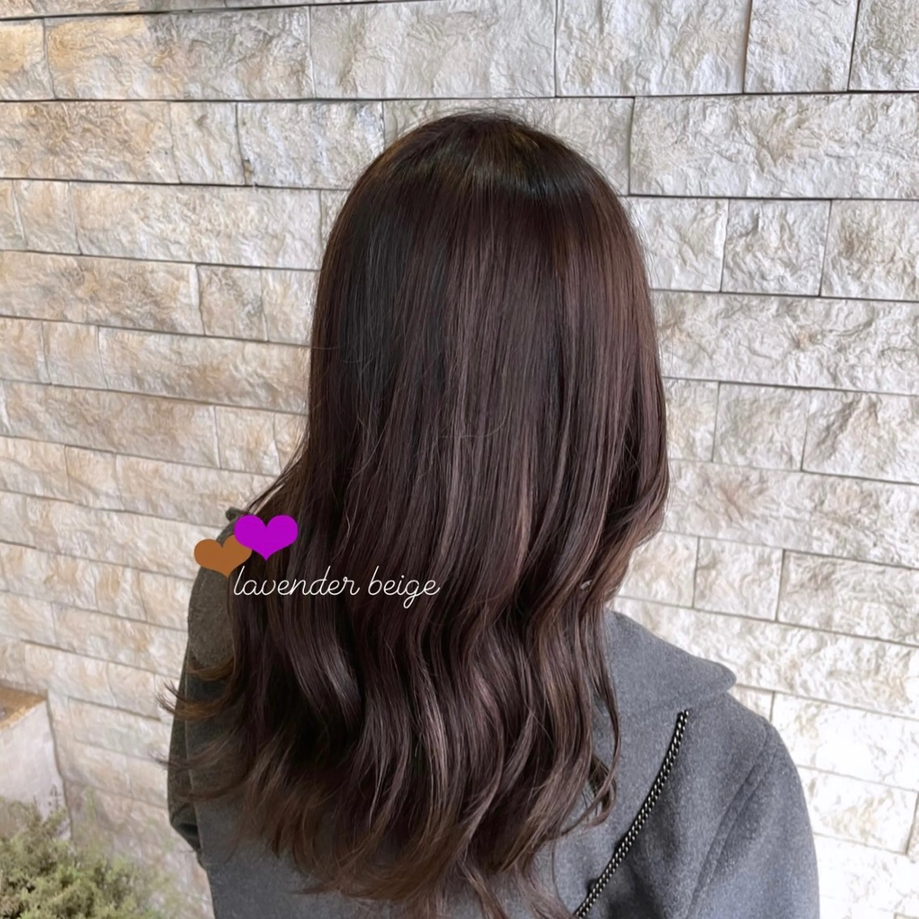 ミディアム ピンク・ラベンダー/ レイヤー/NANAのヘアスタイル