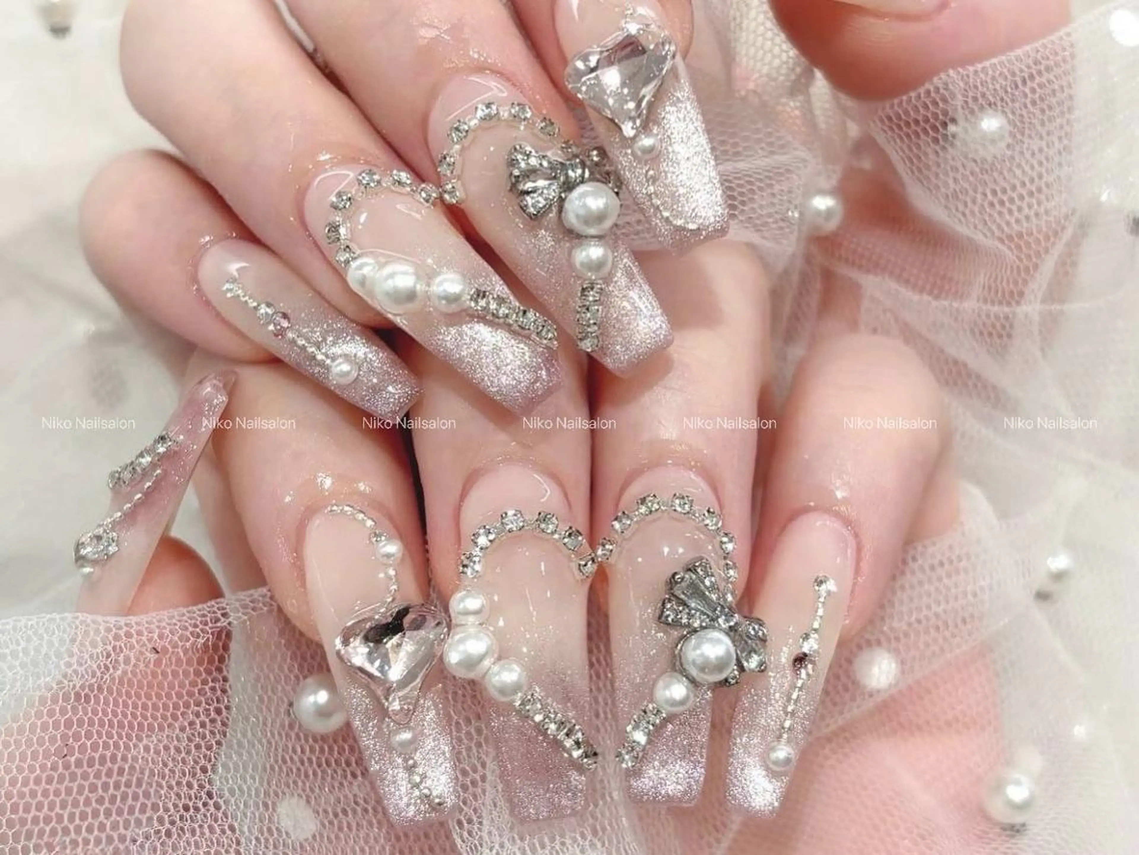 ネイル チークネイル 長さ出し フットネイル フレンチネイル ジェルネイル 坂本 花のネイルデザイン