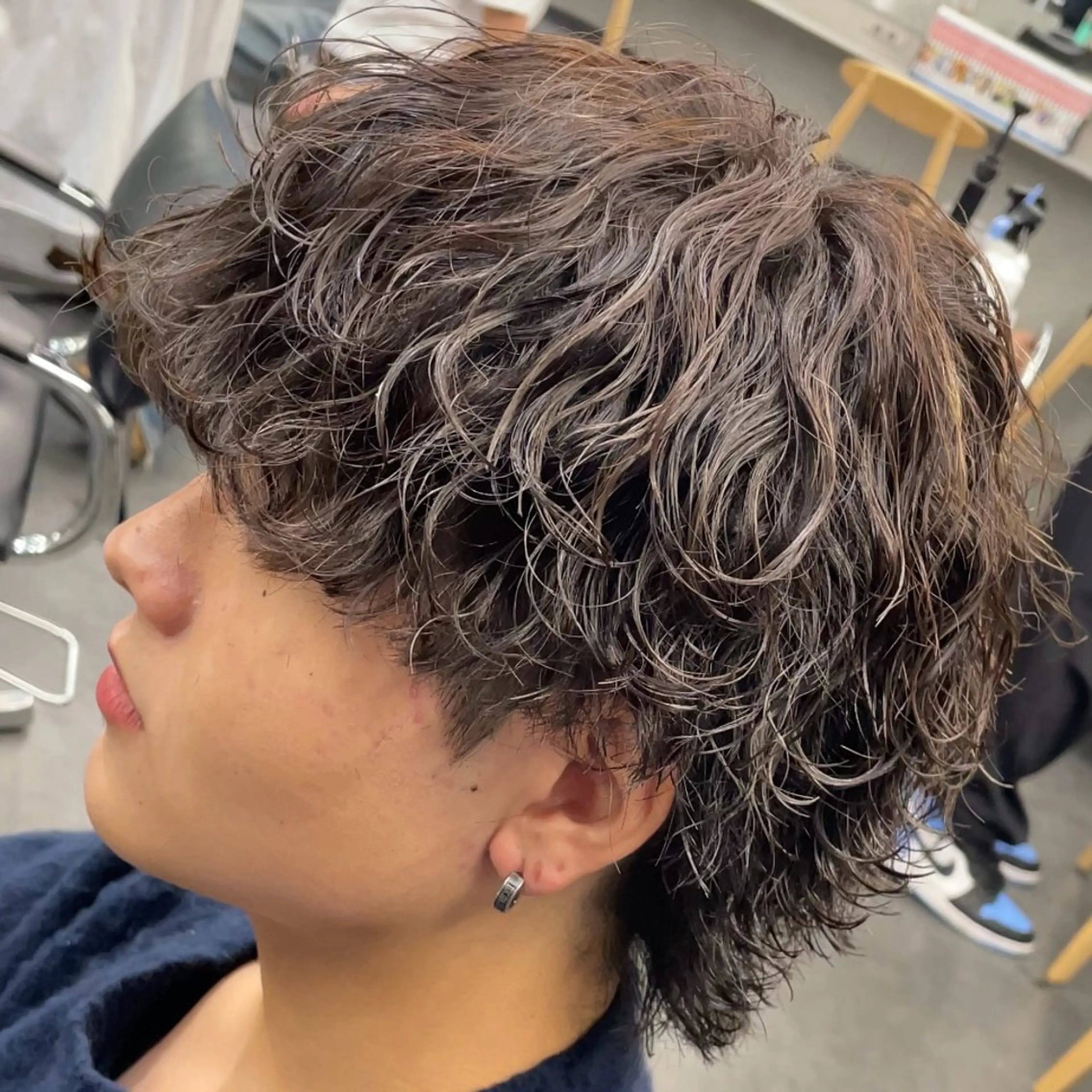 ミディアム パーマ ヘアアレンジ メンズ fifth 石川 凪のヘアスタイル