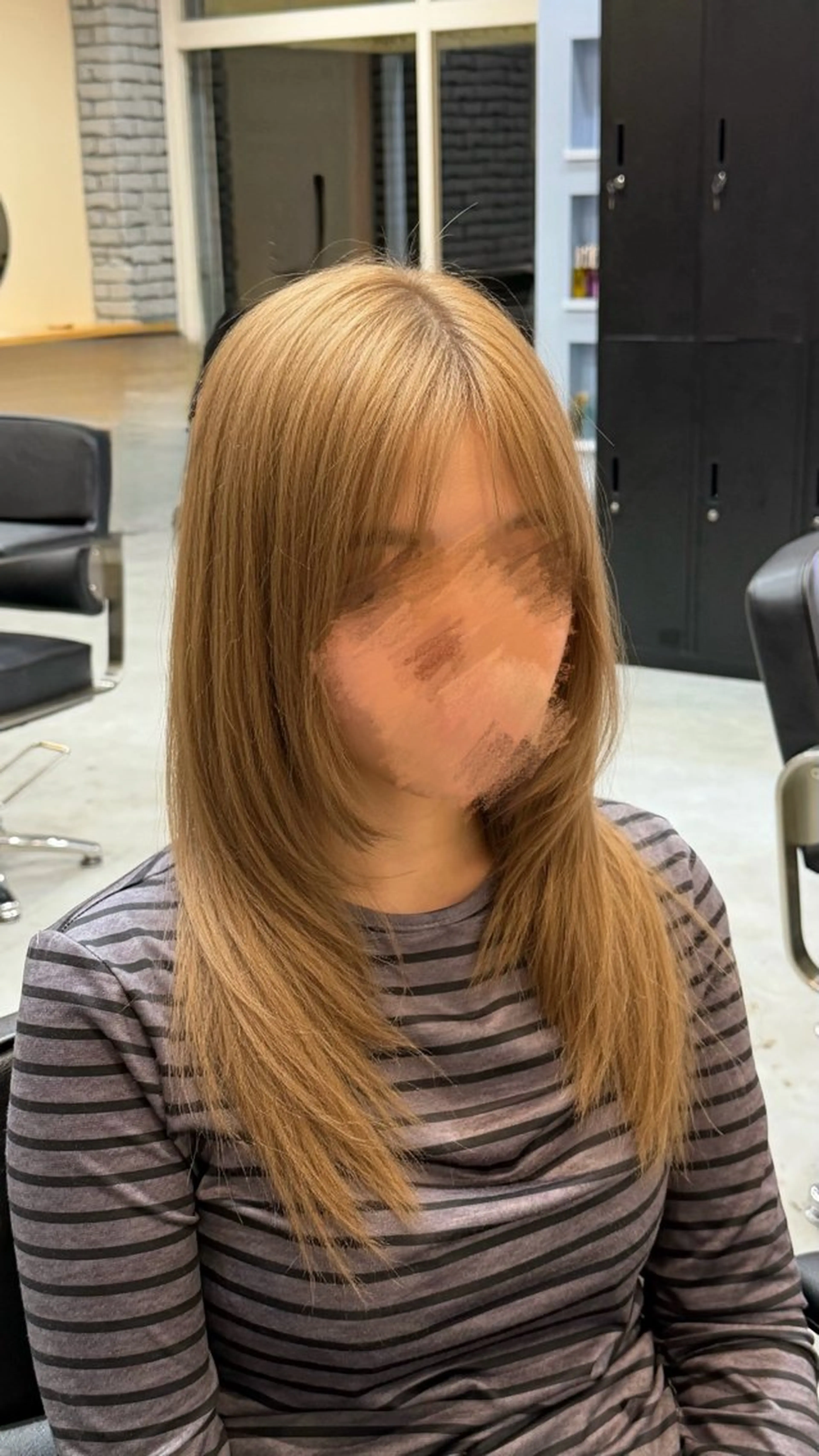セミロング カラー ベージュカラー ブリーチ ミルクティーベージュ 韓国風ヘア レイヤーカット カット トリートメント 切りっぱなしボブ/ 💫ボブレイヤーのヘアスタイル