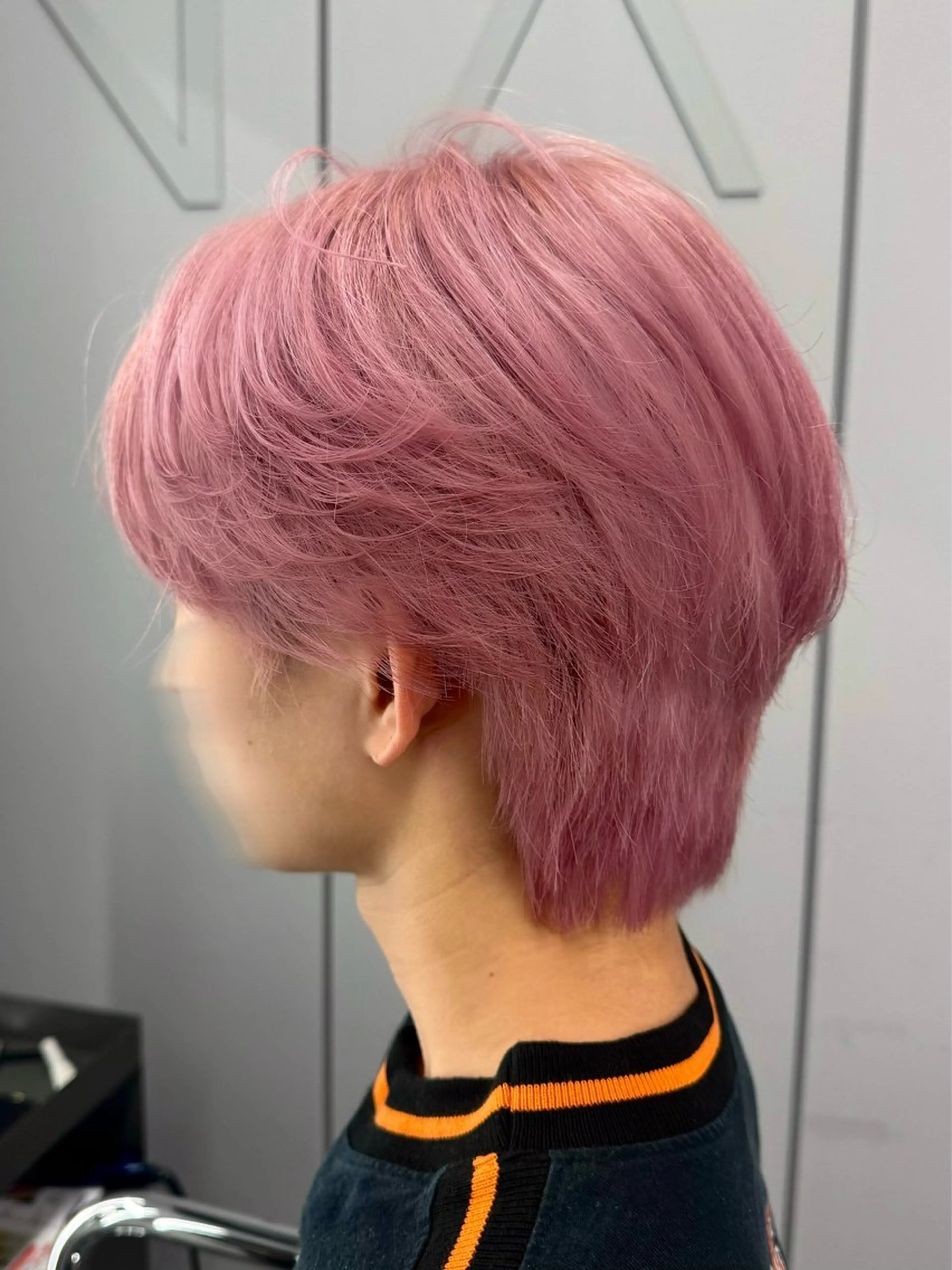 カラー メンズ メンズブリーチ センターパート ダウンパーマ カルマパーマ メンズ韓国風 ヘアカラー トリートメント Ayuki /福岡/メンズカットのヘアスタイル