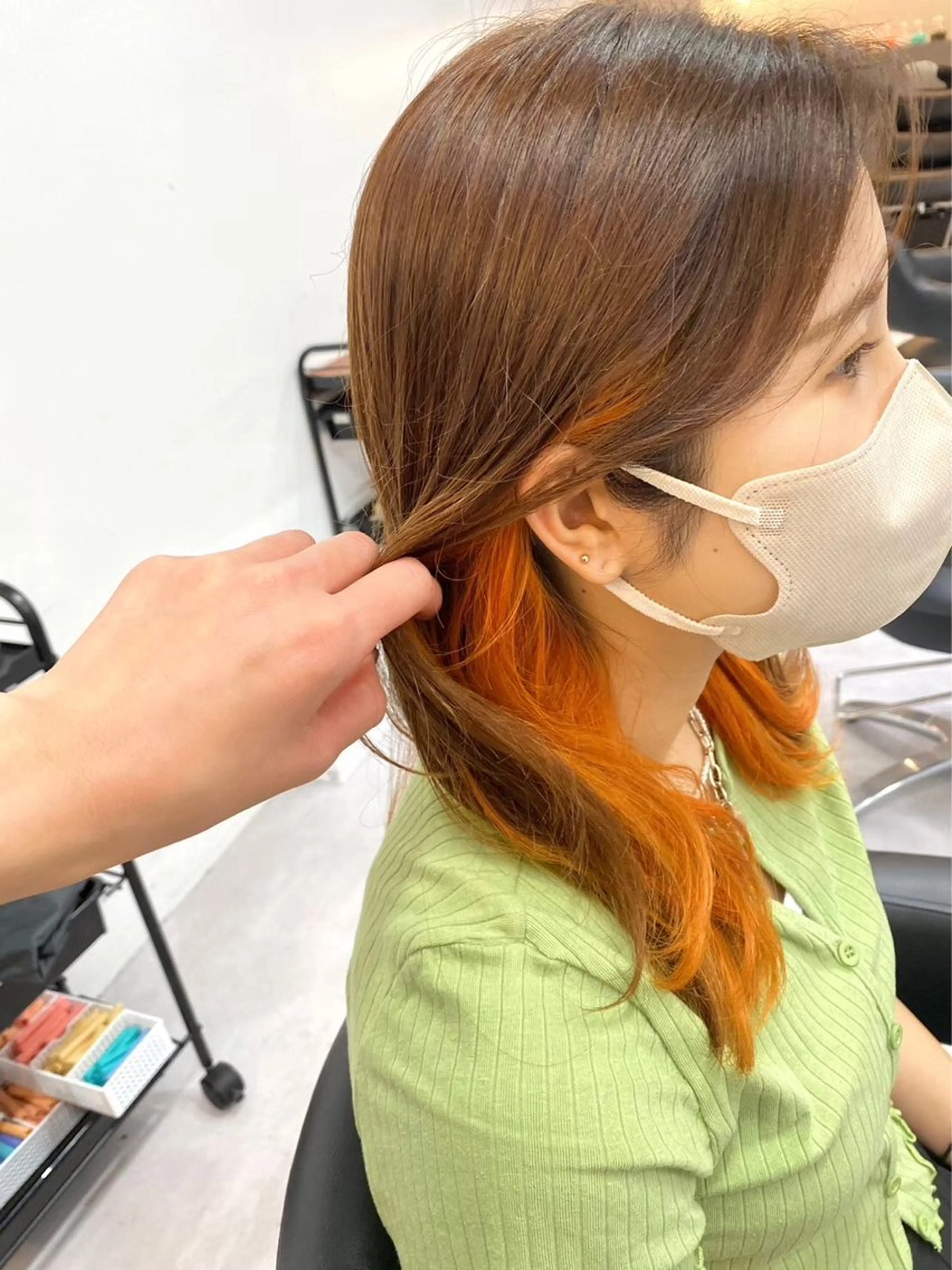 セミロング カラー 🩵レイヤー✖︎ 髪質改善🩵リョウヤのヘアスタイル