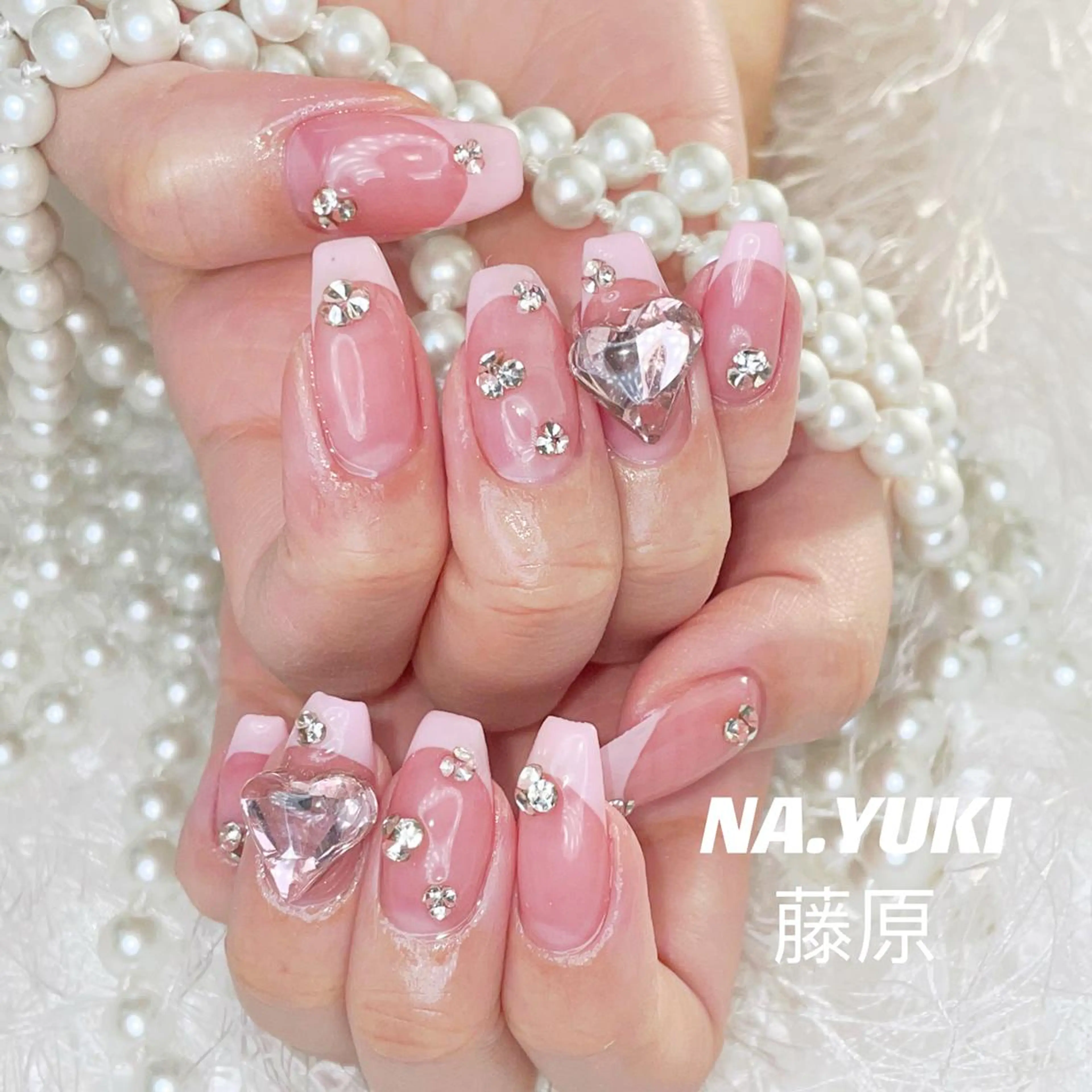 ネイル ハート ハンドネイル ハンドケア 🎀 moo~ 🎀のネイルデザイン