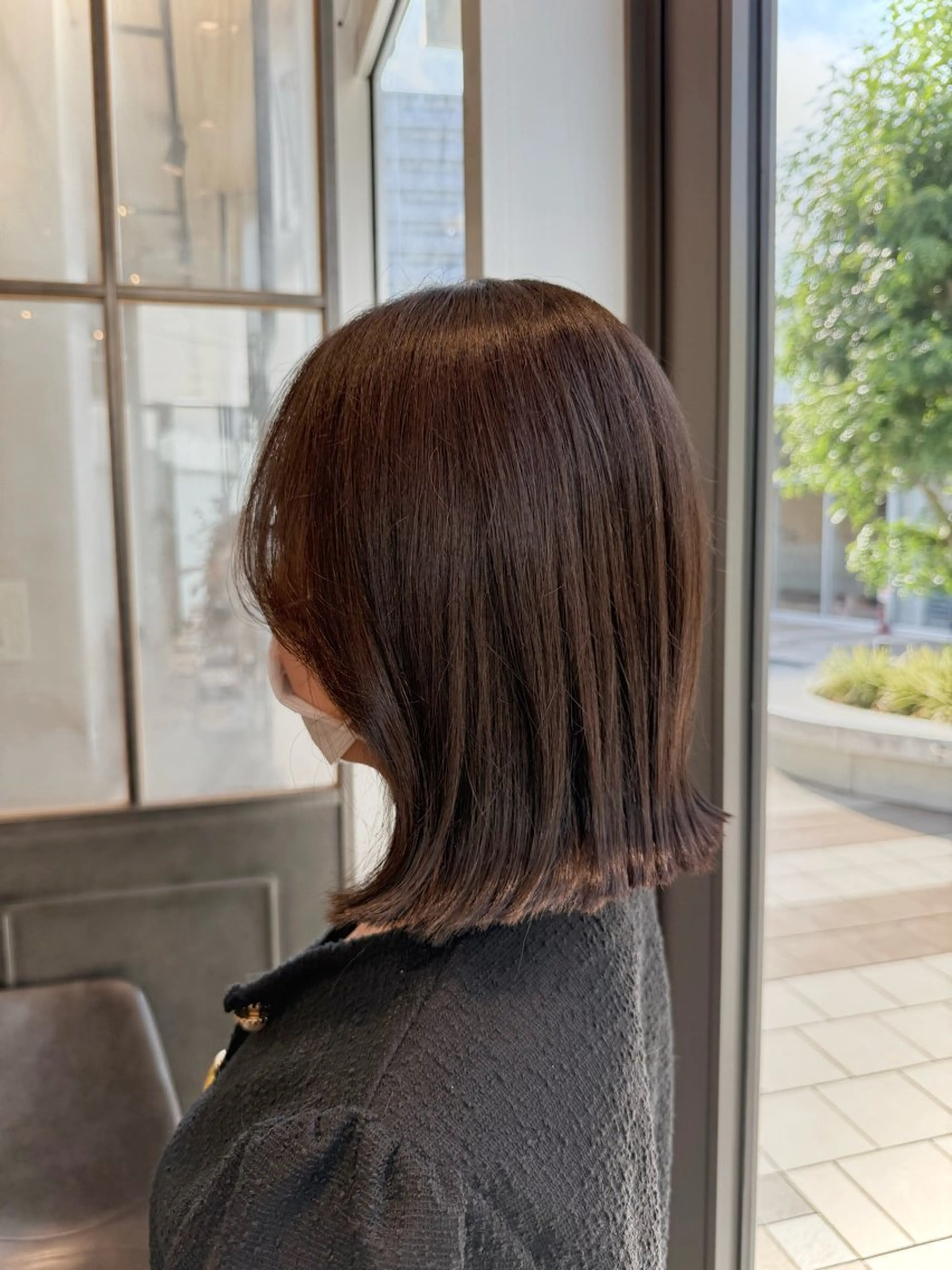 ショート チョコレートブラウン カット ヘアカラー レイヤーカット /momocaのヘアスタイル
