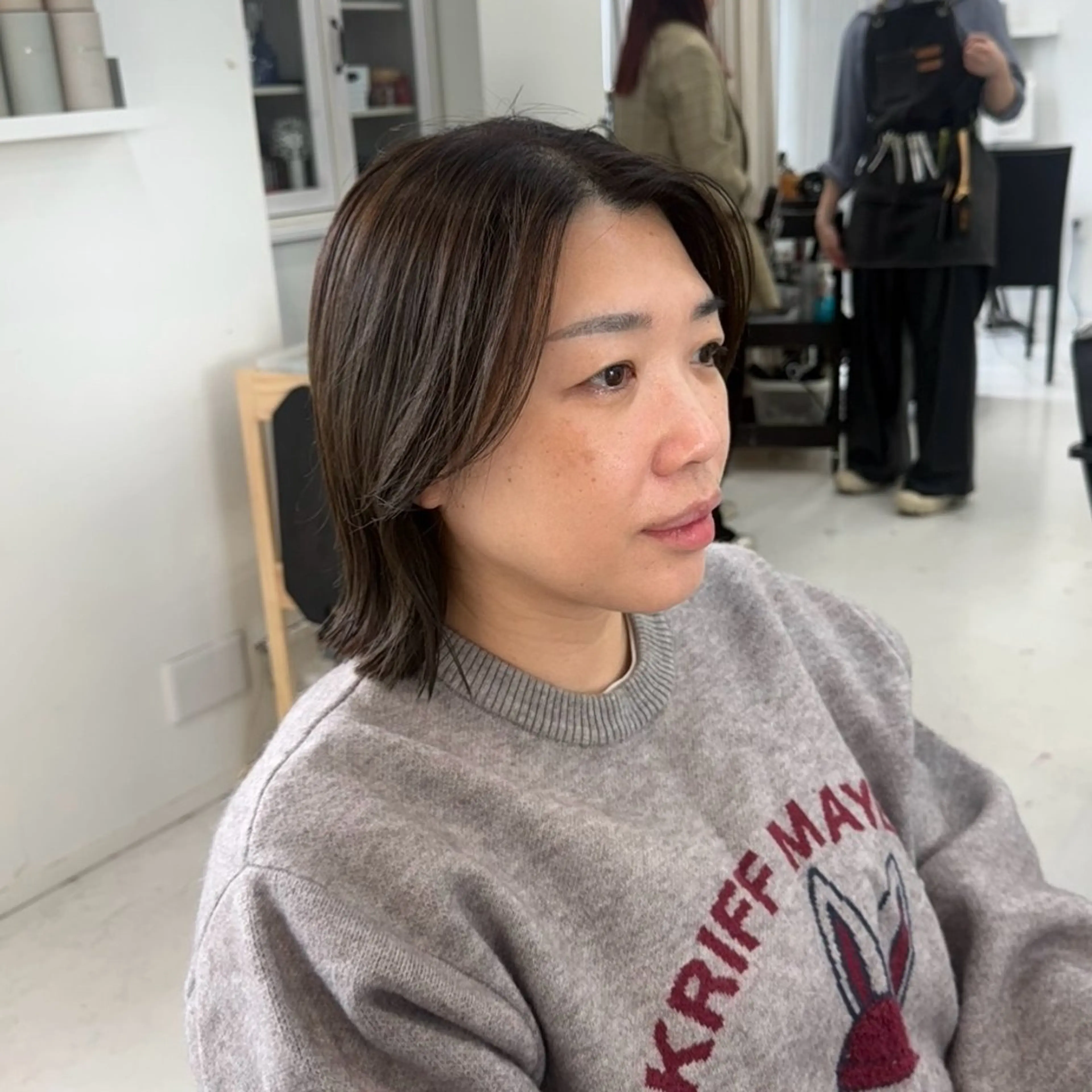 ミディアム カット ヘアカラー トリートメント 榎本雪来⛄️ メンズカット✂️のヘアスタイル