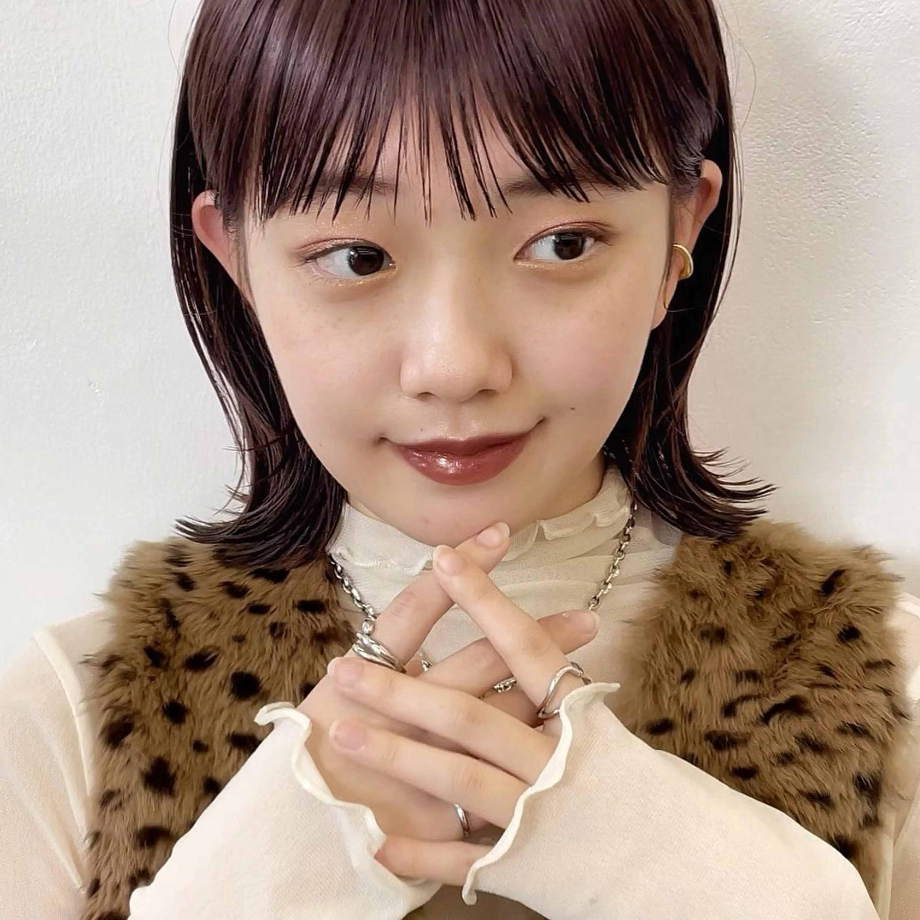 ミディアム カラー ヘアアレンジ 【柔らか透明感✨/ 似合せ前髪】大石葉月のヘアスタイル