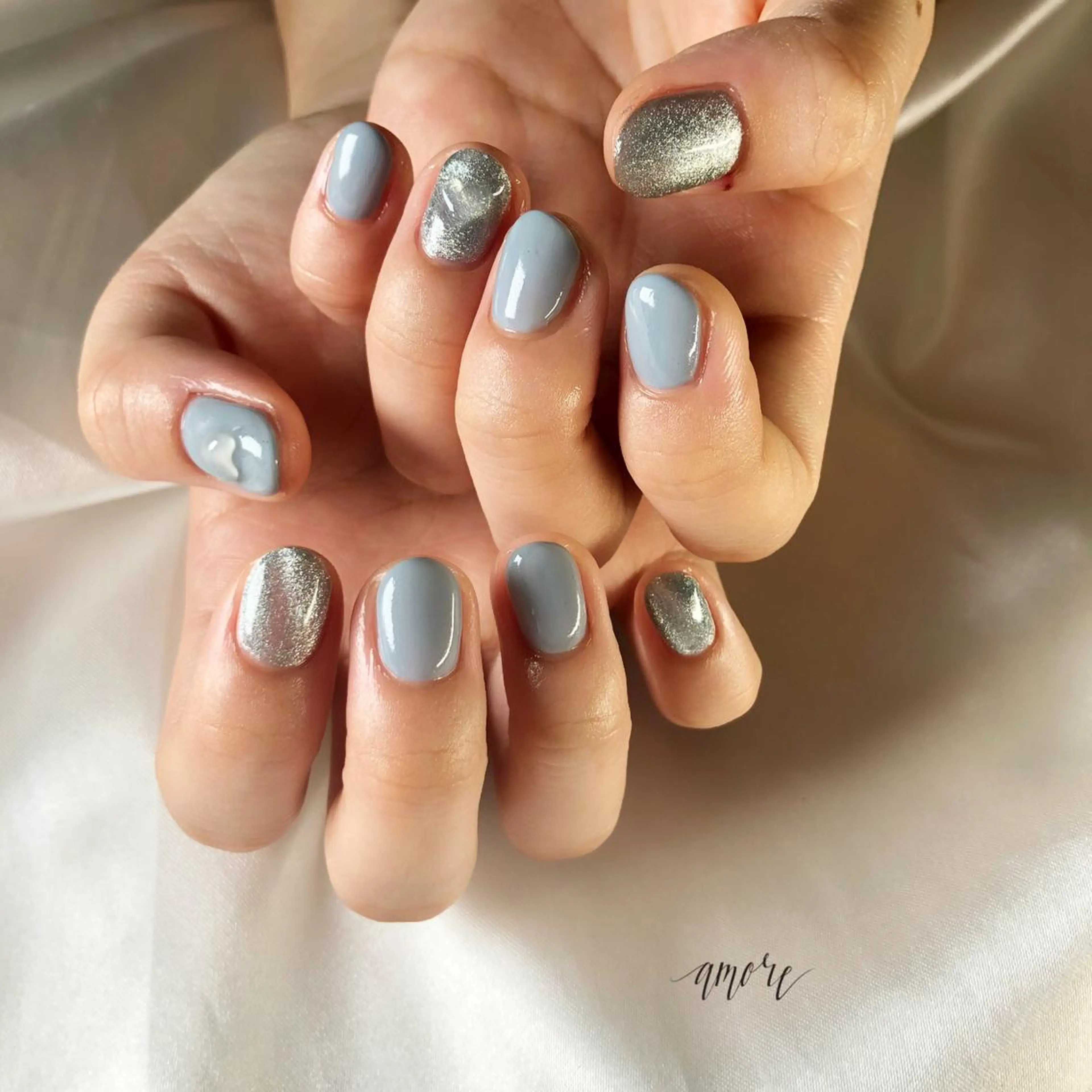 ネイル ジェルネイル 氷ネイル・うるうるネイル マグネットネイル ミラーネイル ニュアンスネイル You kyehwaのネイルデザイン