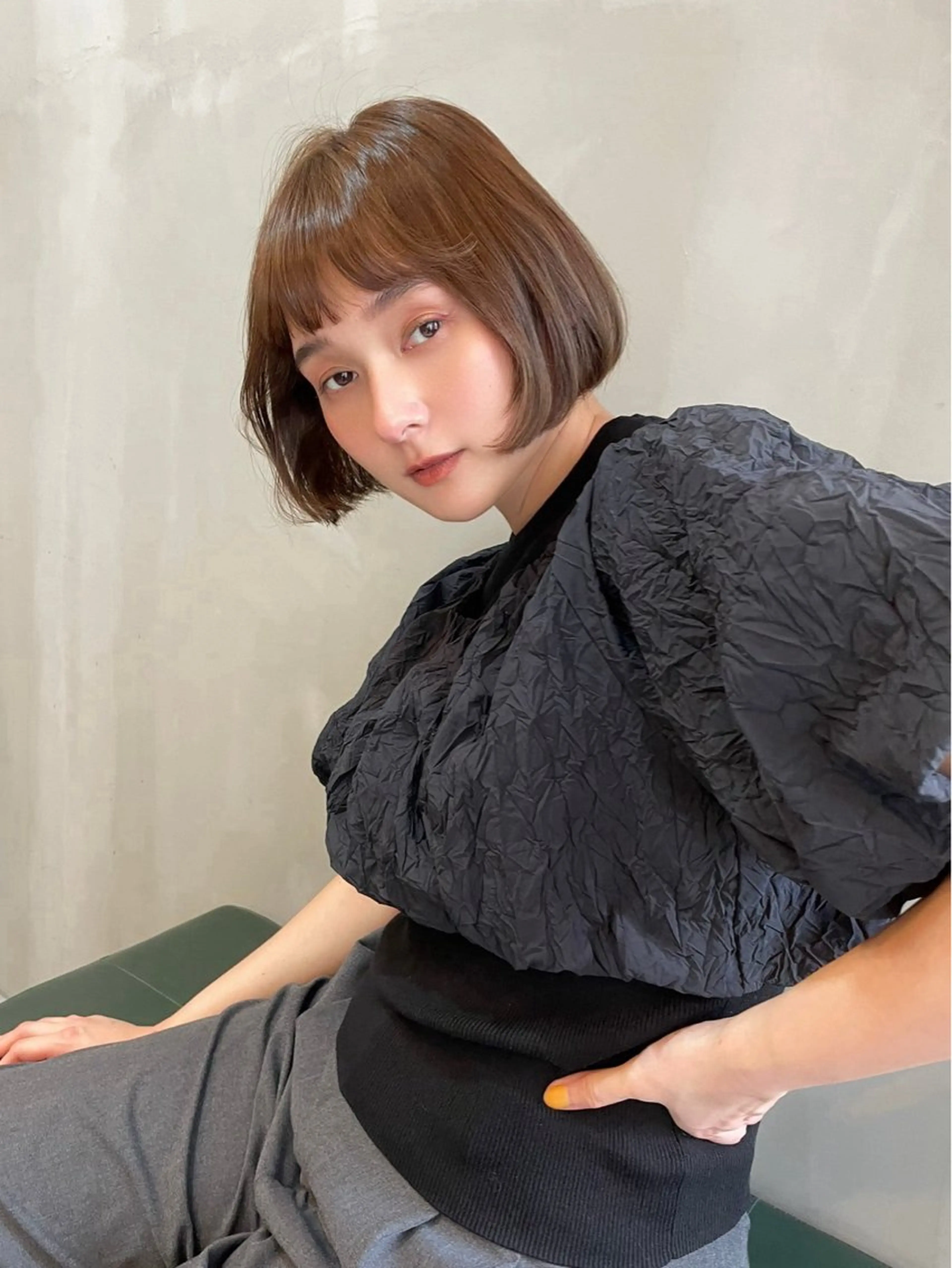 ショート カラー カット ヘアカラー トリートメント ショート/ボブ/ 心斎橋/宮脇美奈のヘアスタイル