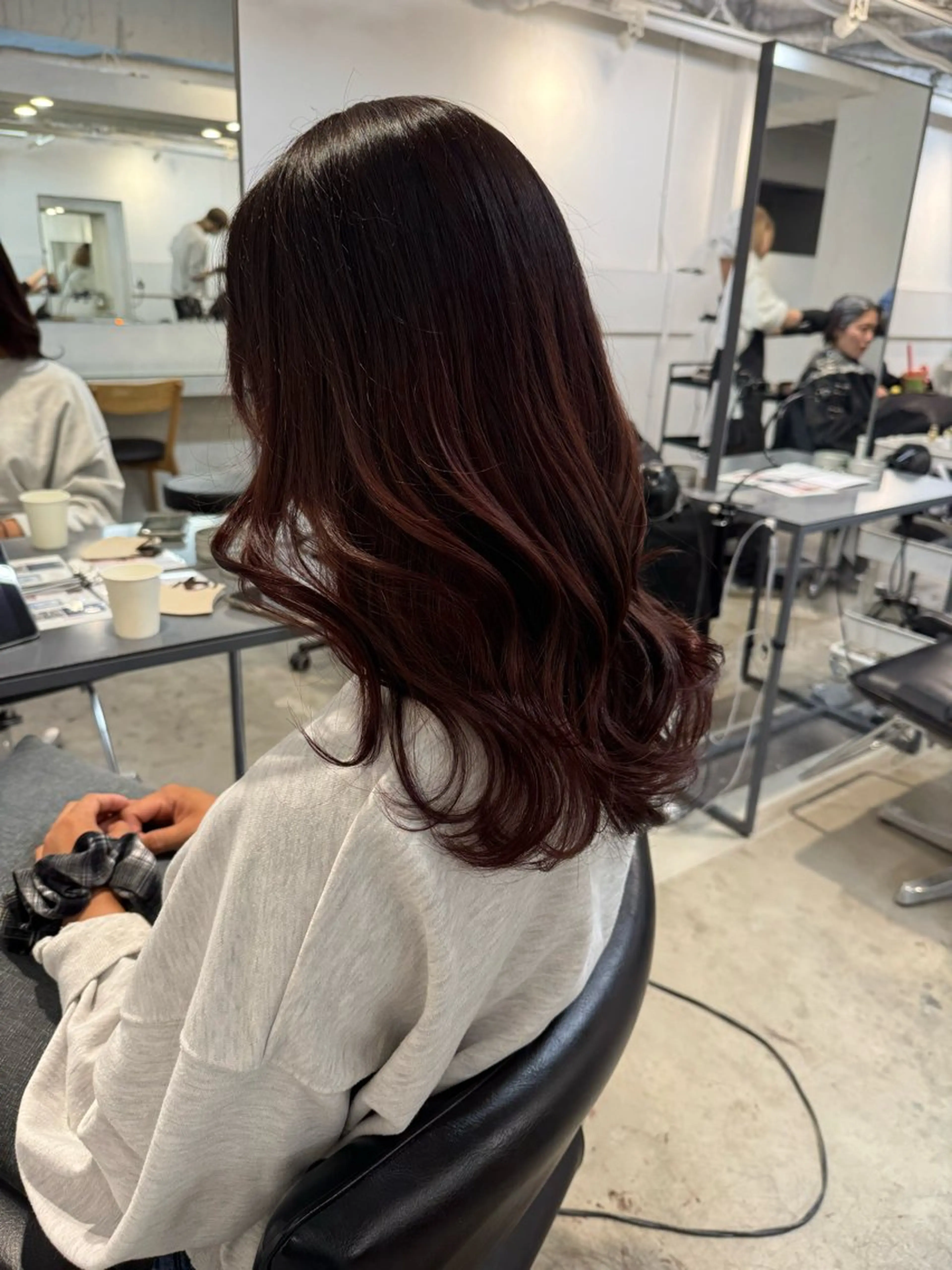 セミロング カット ヘアセット 新宿/顔周りカット +レイヤー＝しずく♩のヘアスタイル