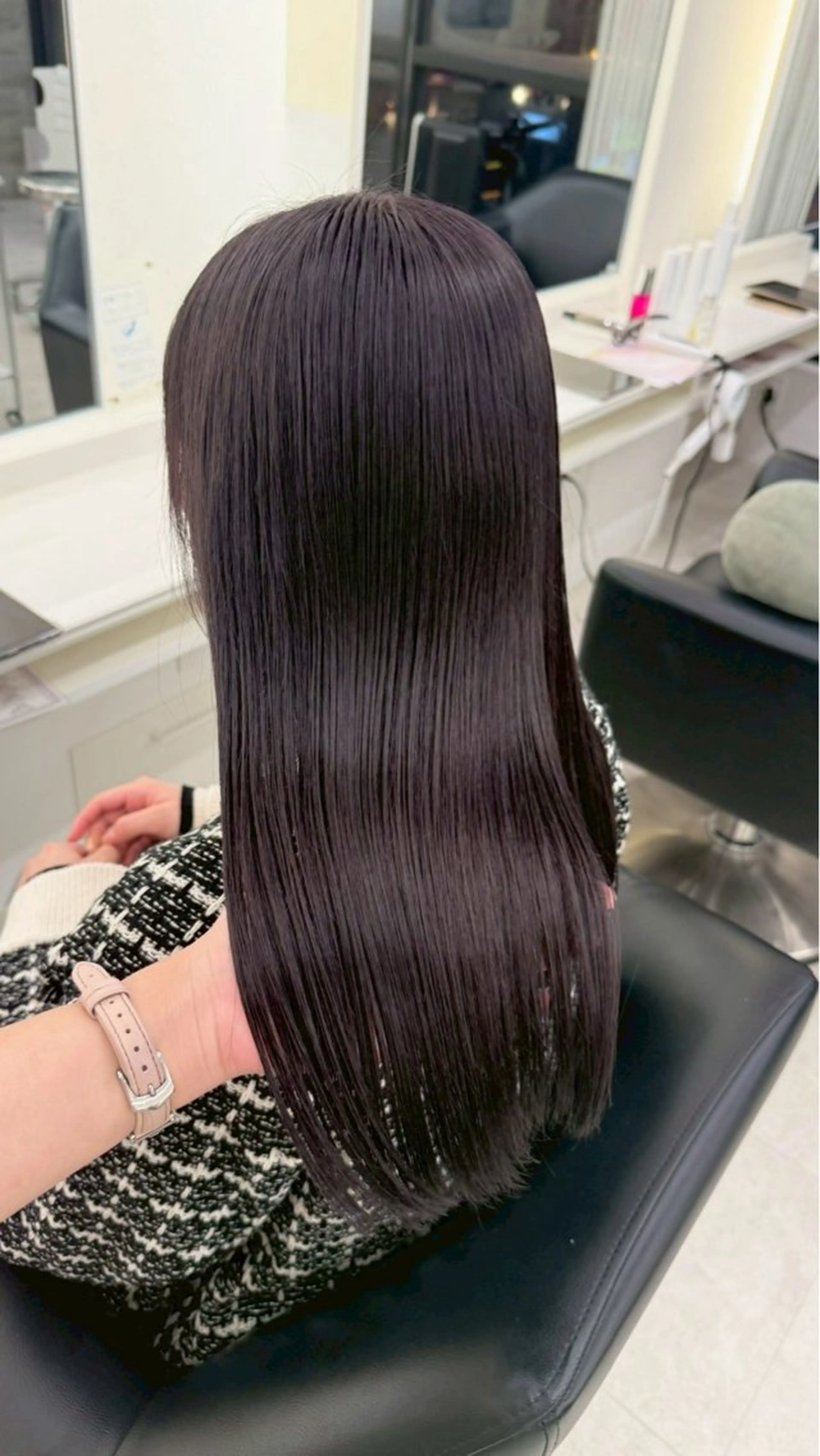 ロング カラー トリートメント ParveMix 楠本結菜のヘアスタイル