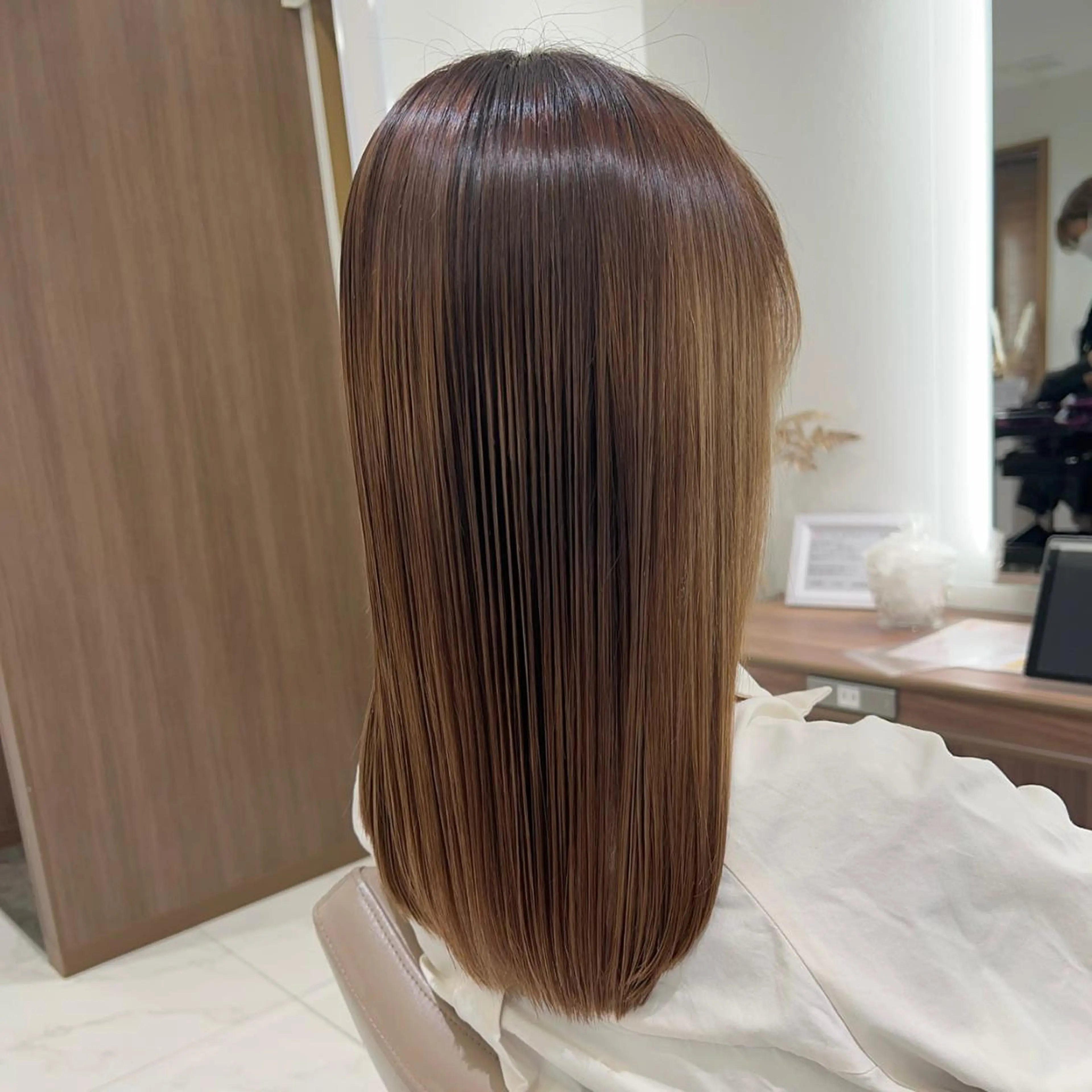 ロング 髪質改善 カット トリートメント 三箇島陽香/髪質改善 クロスパーマ縮毛矯正のヘアスタイル