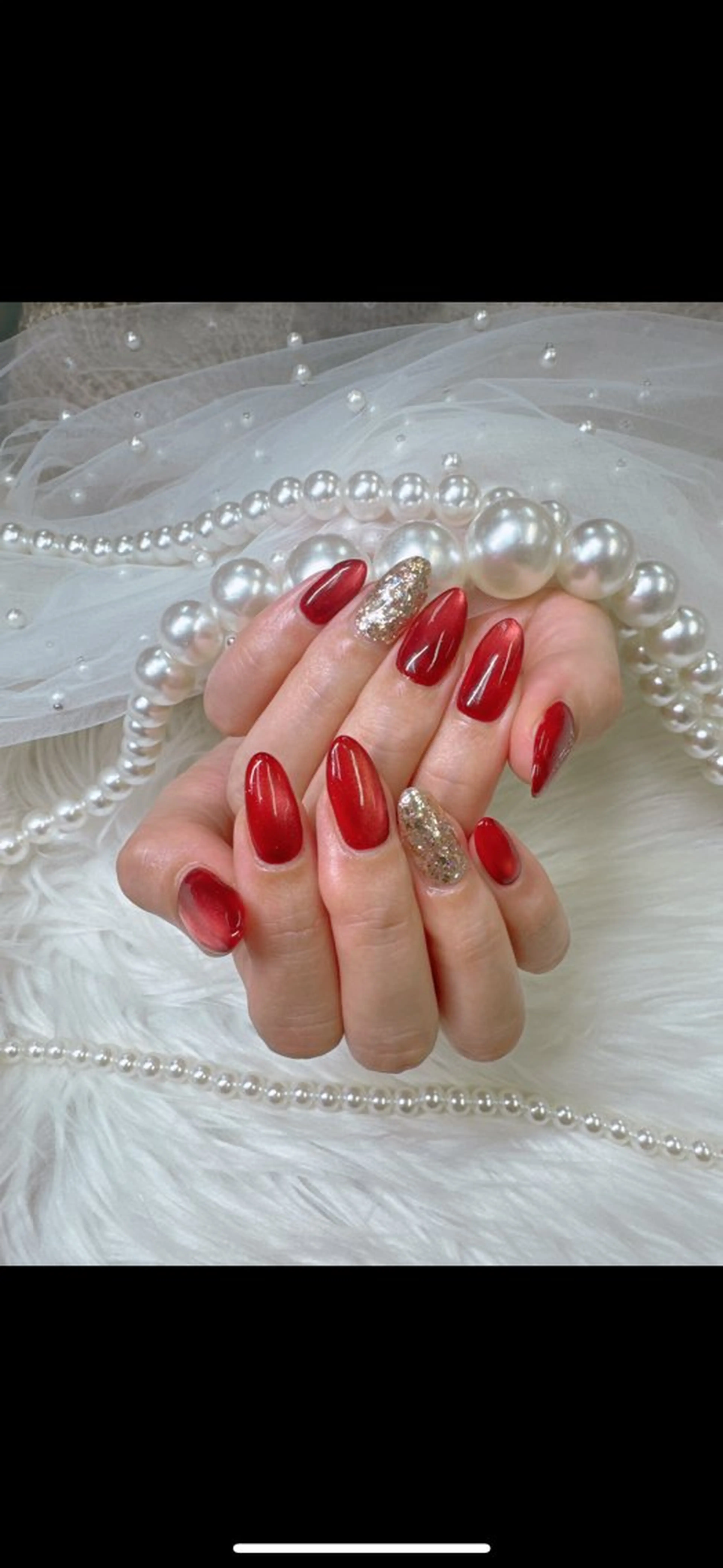 ネイル アートネイル ボルドー チークネイル ドット フットネイル ハンドネイル Queeens nailのネイルデザイン