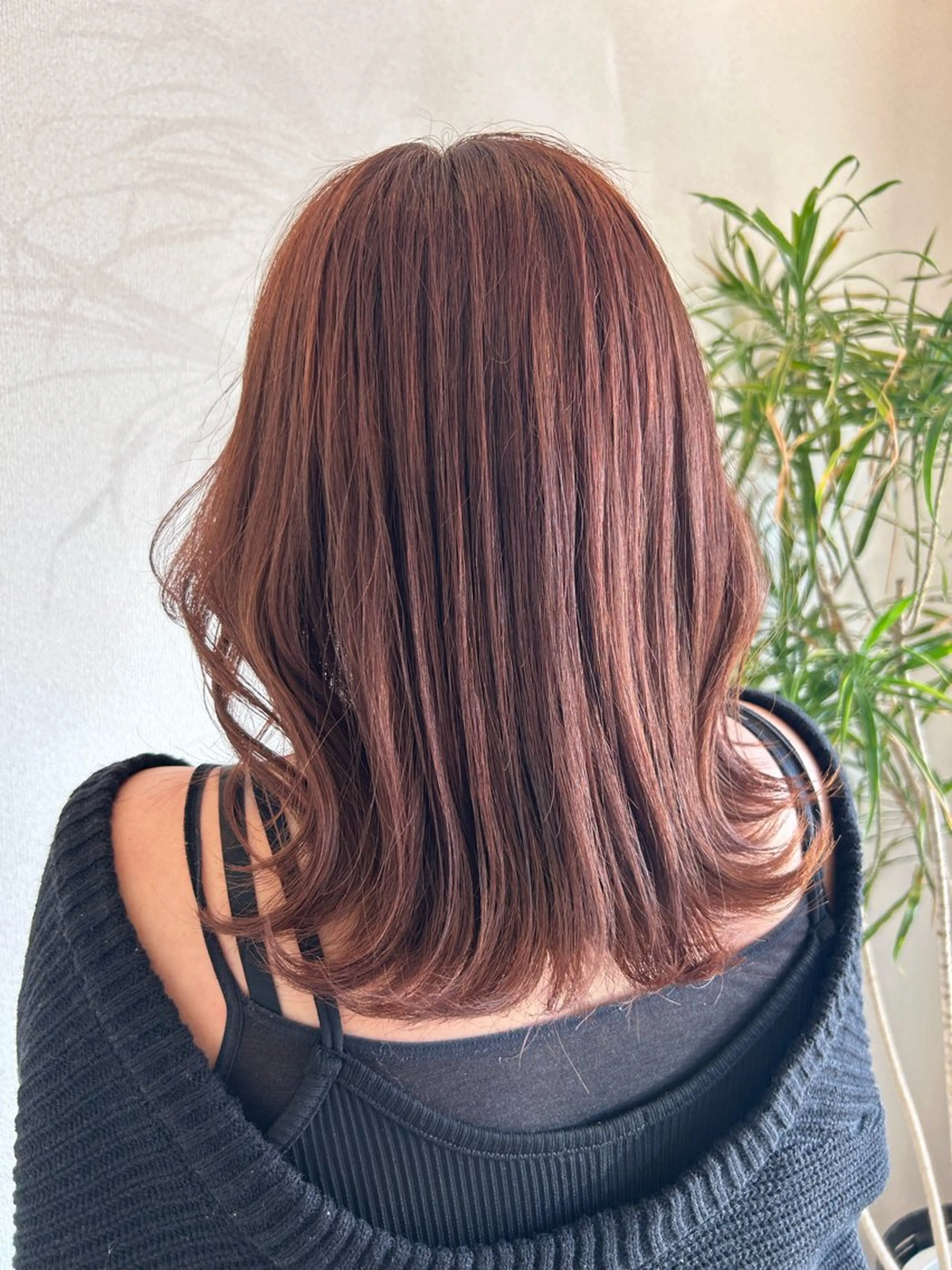 セミロング レッドブラウン トリートメント ヘアカラー トリートメント uLu【ウル】所属・🦖manami 🦖のヘアスタイル