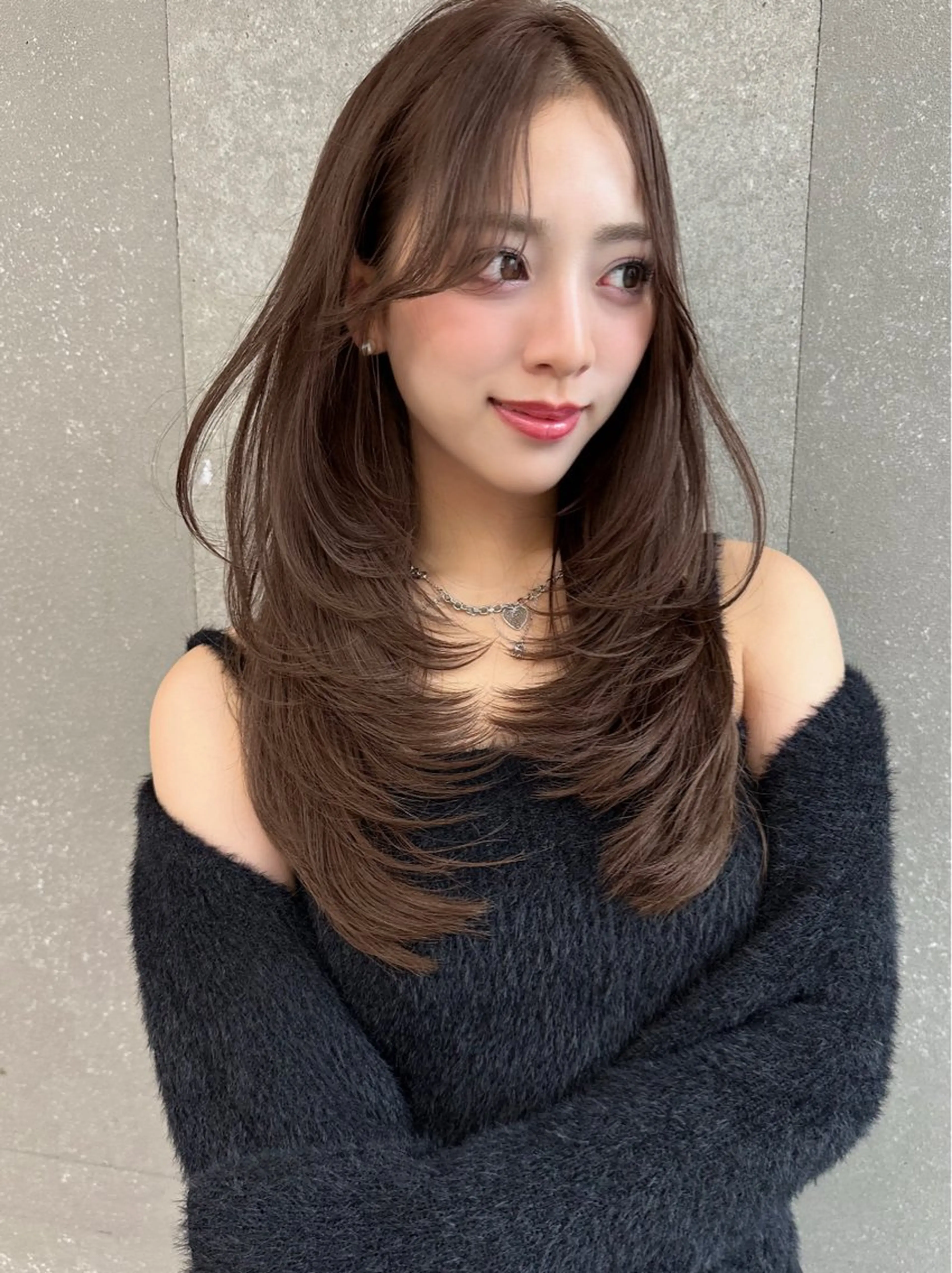 ロング カラー 似合わせカット カット ヘアカラー トリートメント レイヤー/髪質改善 Lond ambreのヘアスタイル