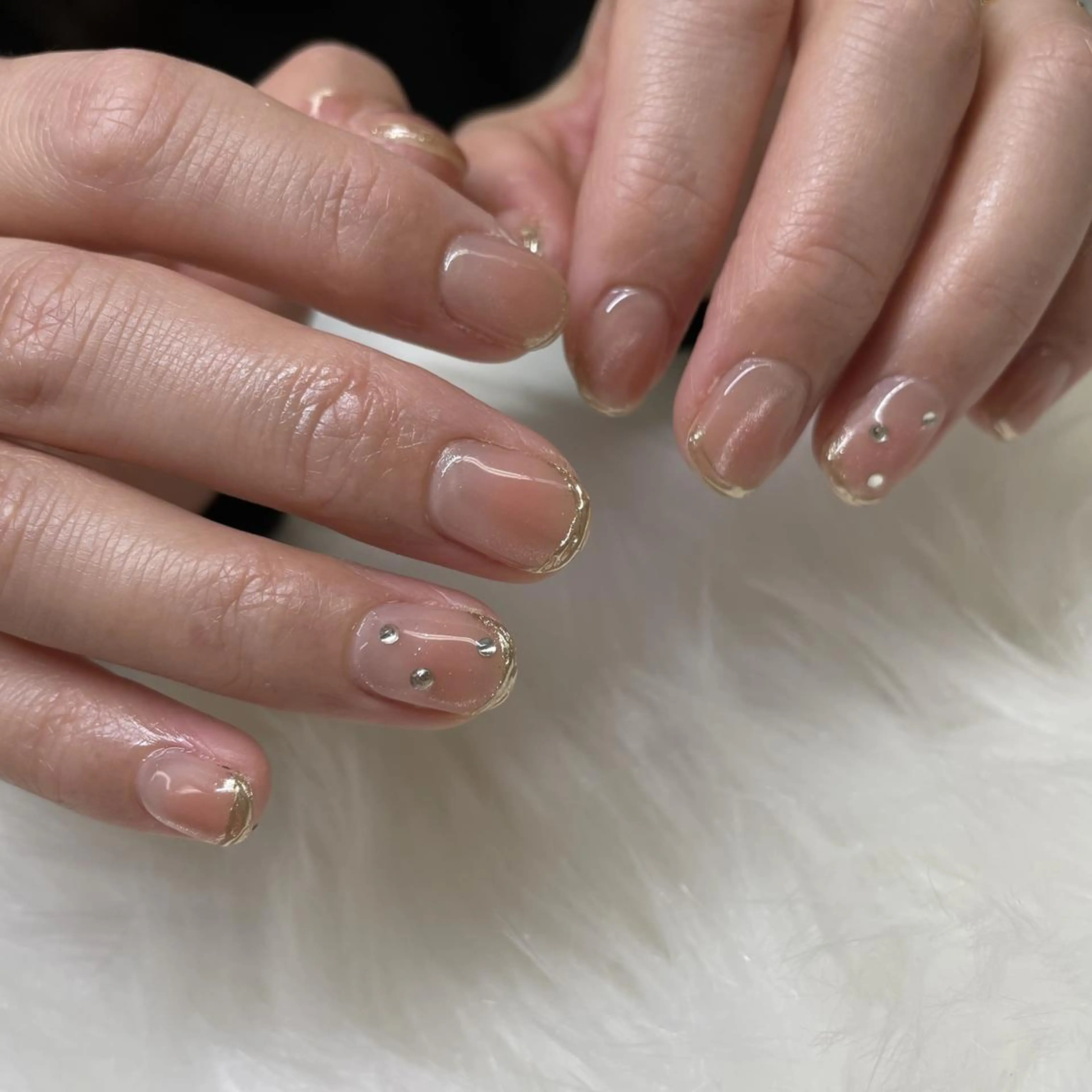 ネイル チークネイル フレンチネイル キラキラネイル 韓国ネイル ミラーネイル ハンドネイル フットネイル chai大阪上本町 sayakaのネイルデザイン