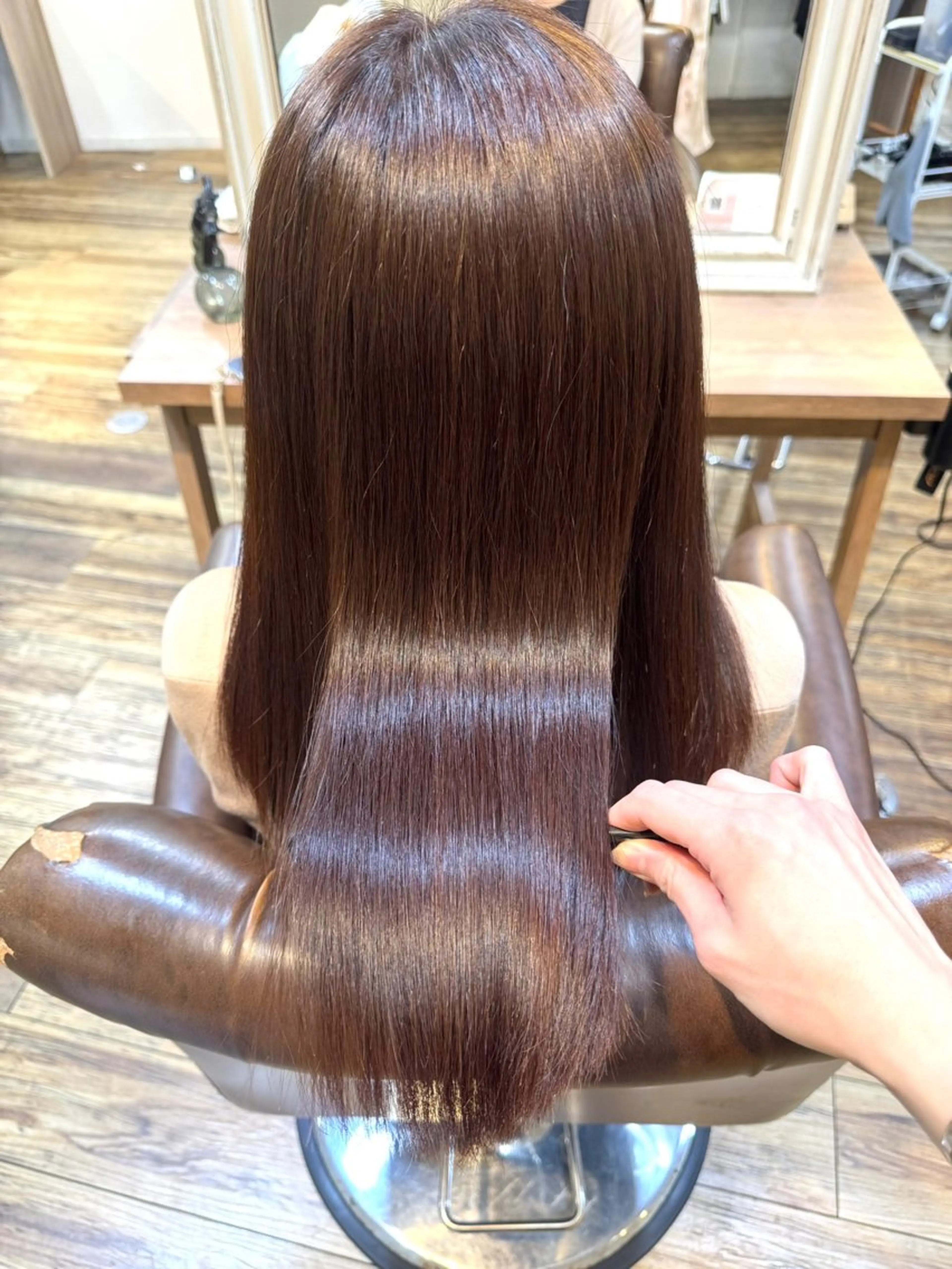 『ダメージレス+補修』超高濃度水素カラー+質感再整トリートメント+メンテナンスカットの写真