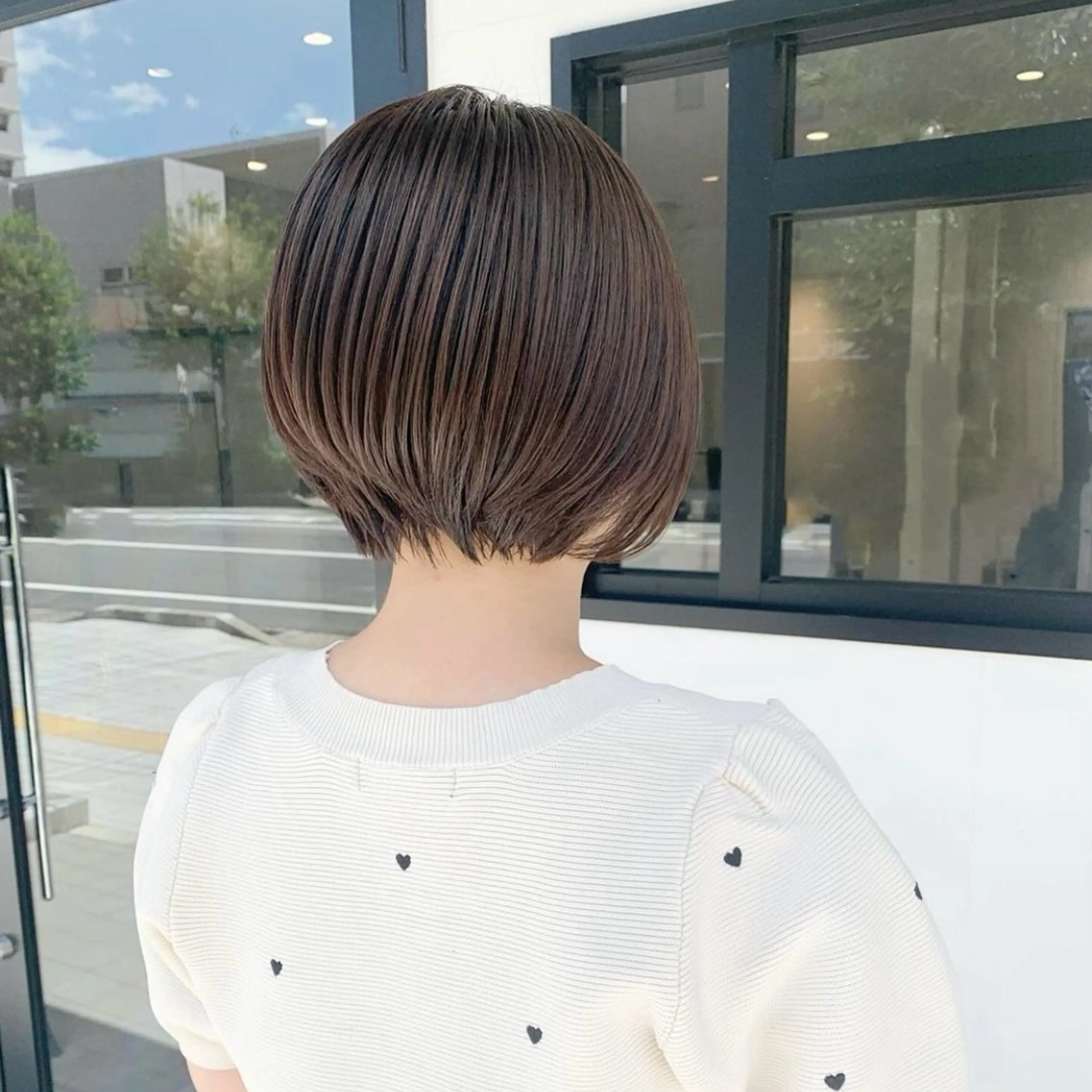 ショート カット ヘアカラー トリートメント ショートボブ/ママ 美容師/中川ゆみかのヘアスタイル