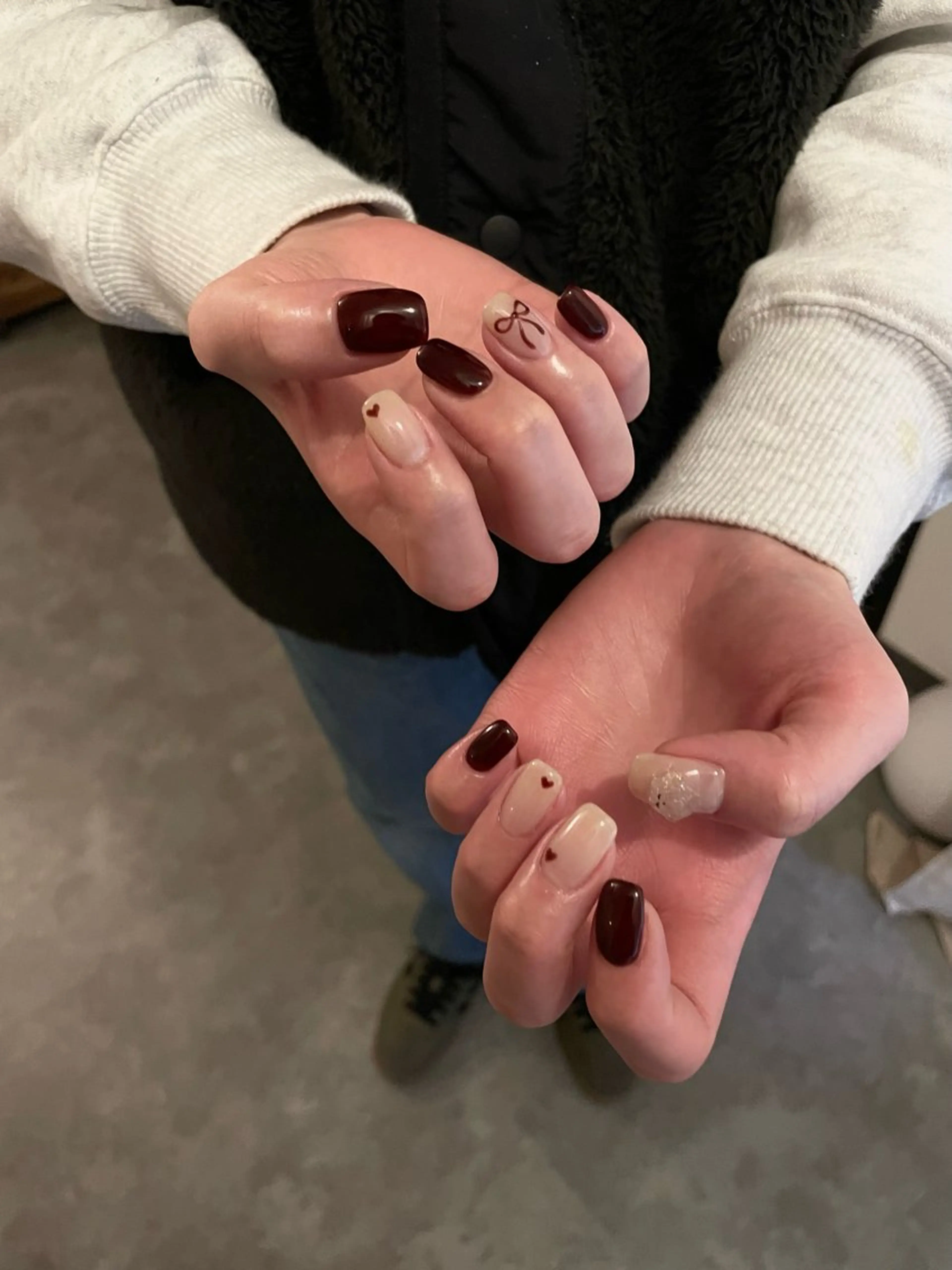 ネイル バレンタイン ハンドネイル roof nailのネイルデザイン