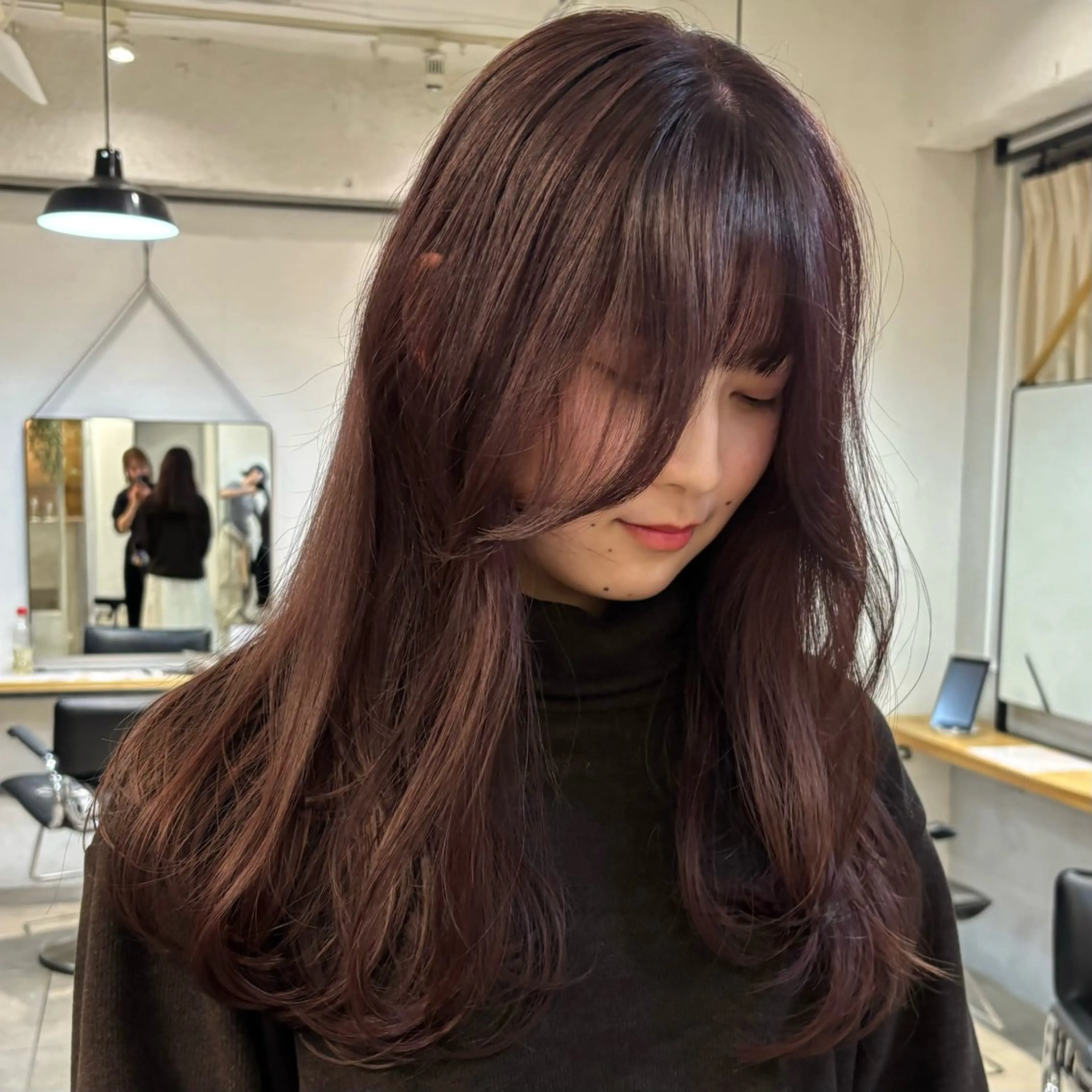 ロング ヘアカラー トリートメント 盛れる透明感カラー・ momokaのヘアスタイル