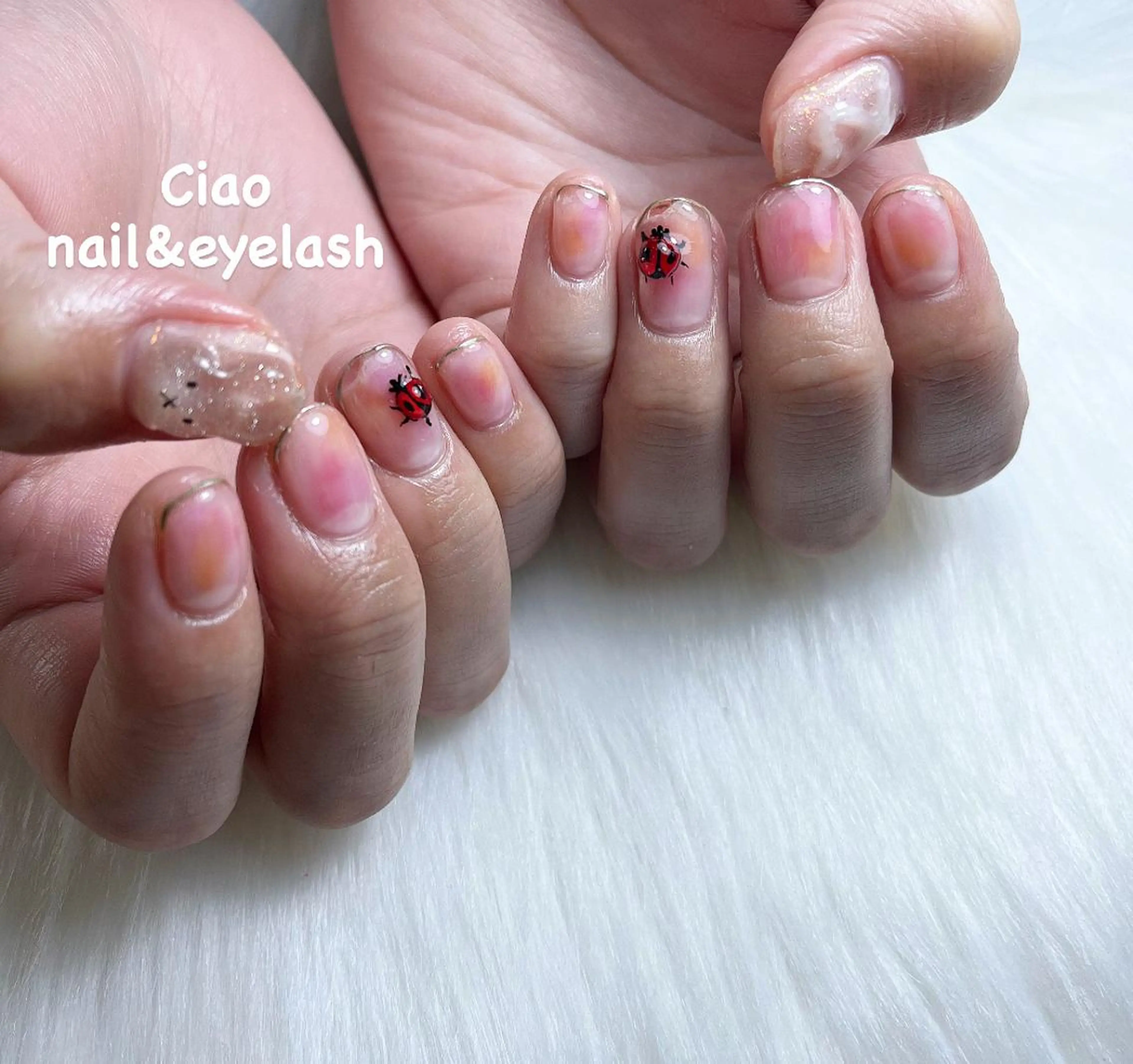 ネイル アートネイル ジェルネイル ニュアンスネイル 冬ネイル #Amin nail salonのネイルデザイン