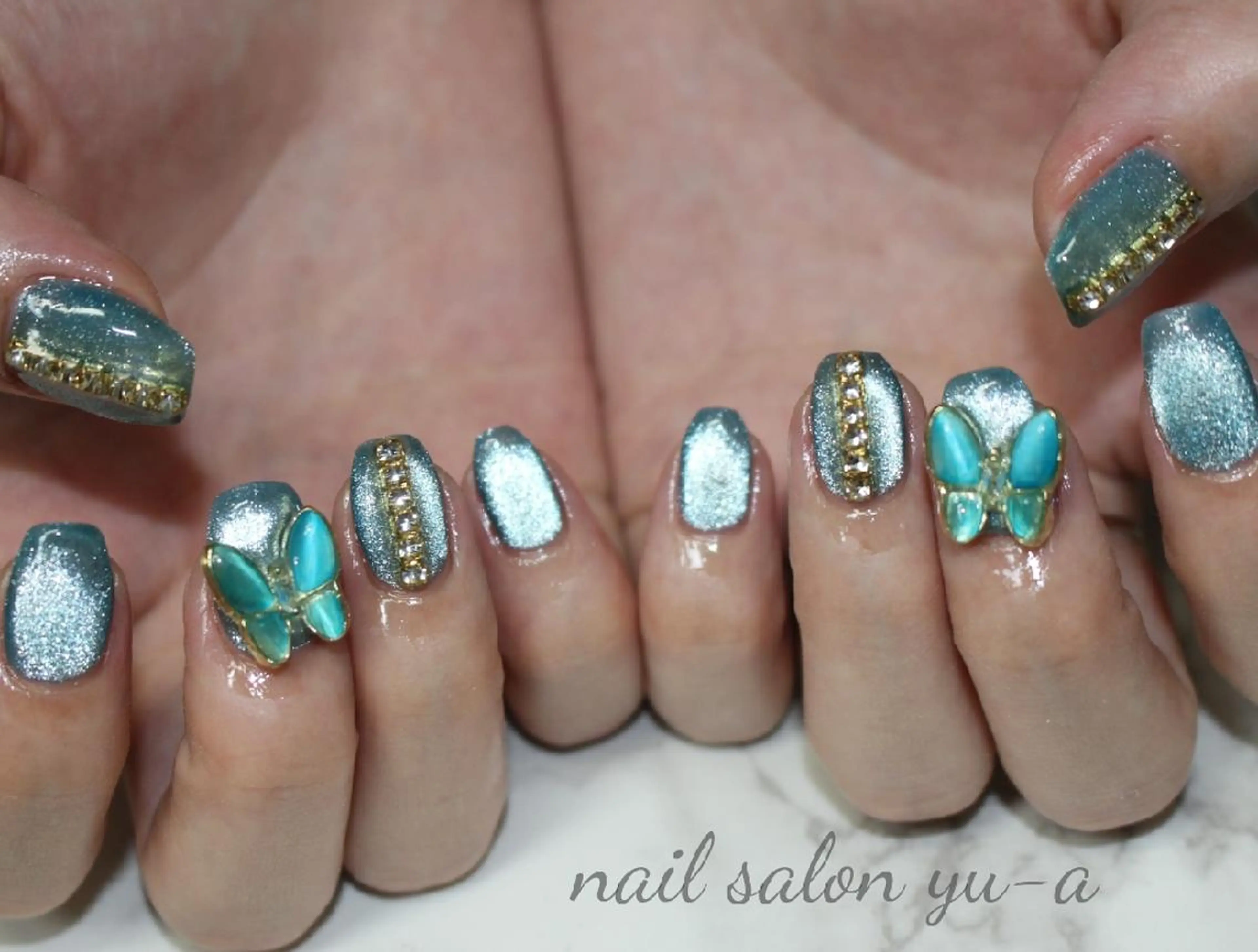 ネイル yu-a  スカルプ ネイルのネイルデザイン