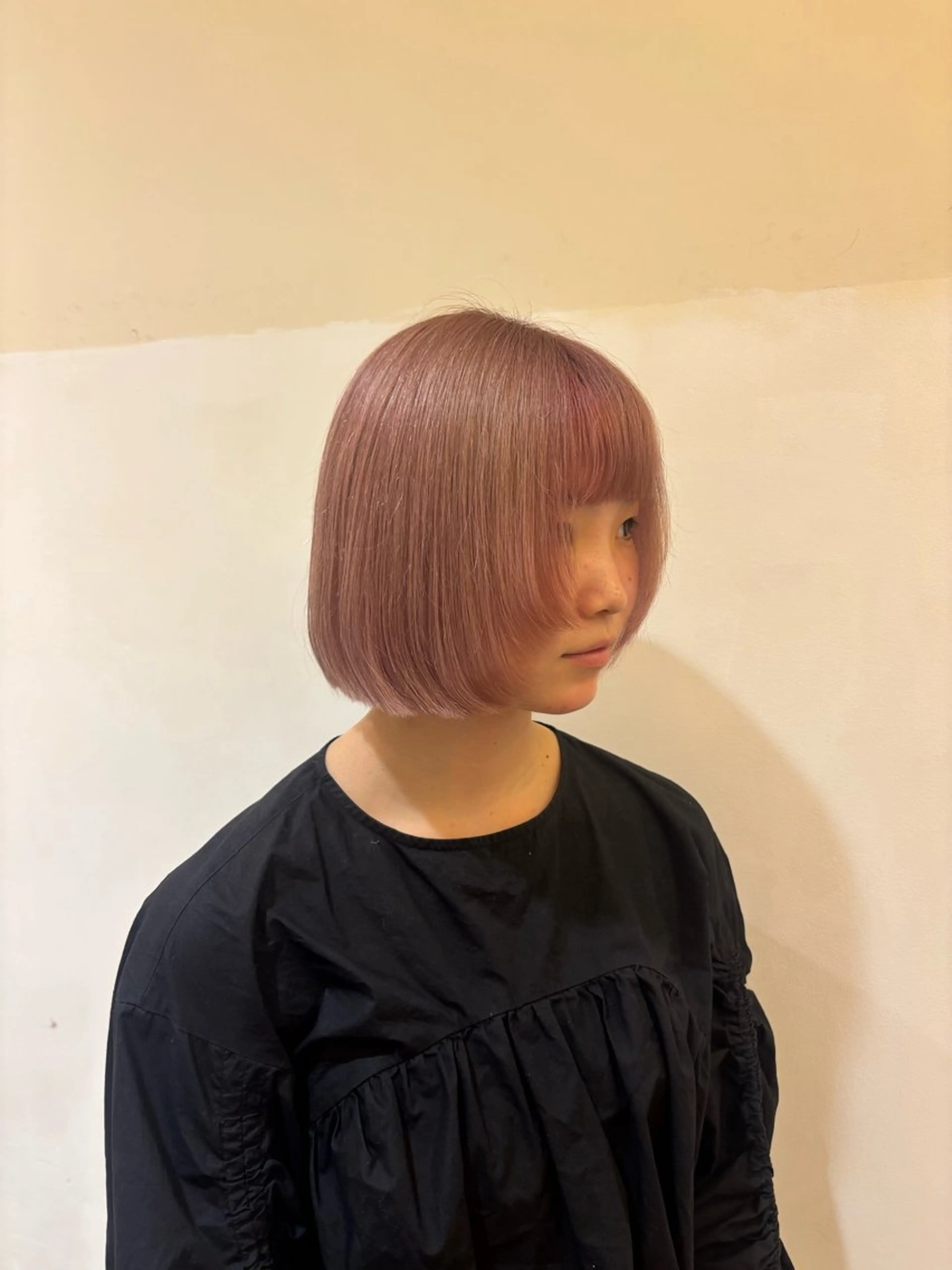 ミディアム ボブレイヤー ボブ 顔まわりレイヤー レイヤーカット ショート・ボブ✨南 津麦のヘアスタイル
