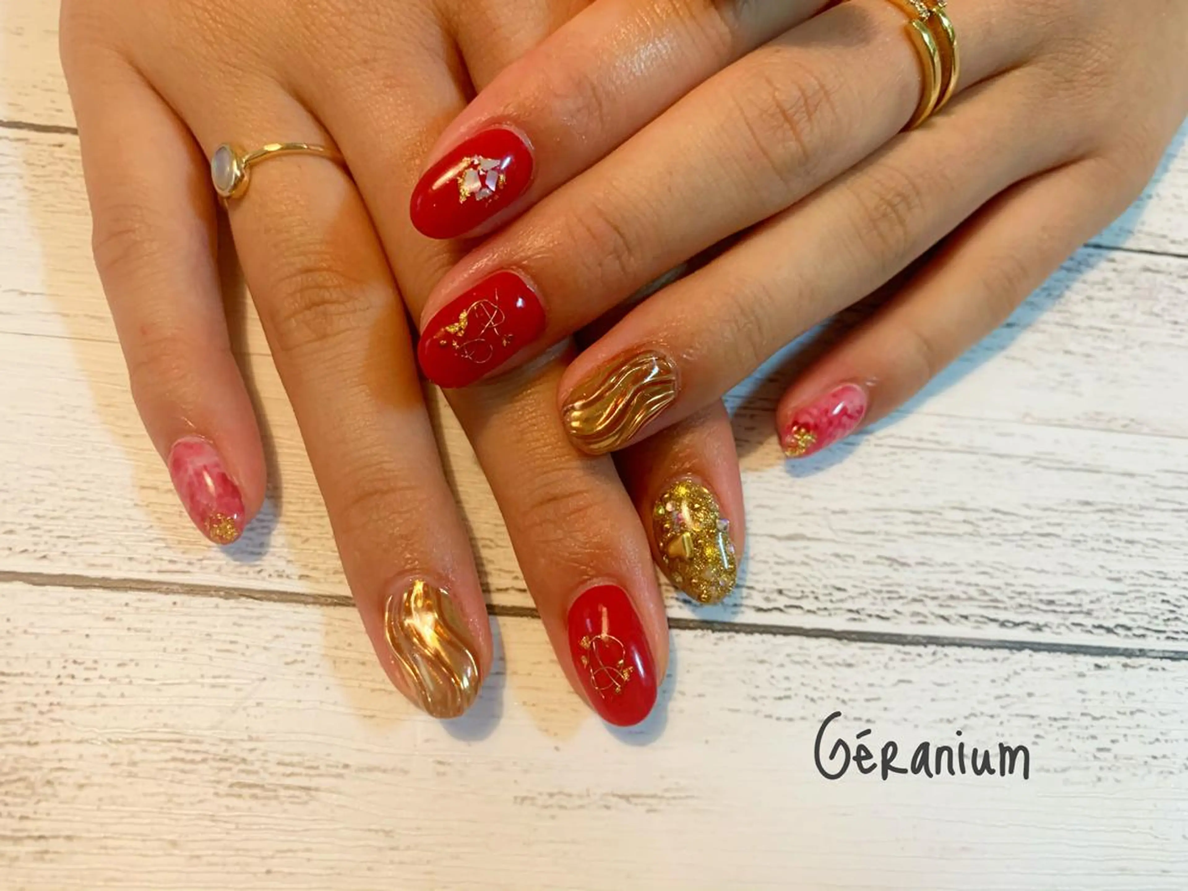ネイル ハンドネイル GéRanium Harukaのネイルデザイン