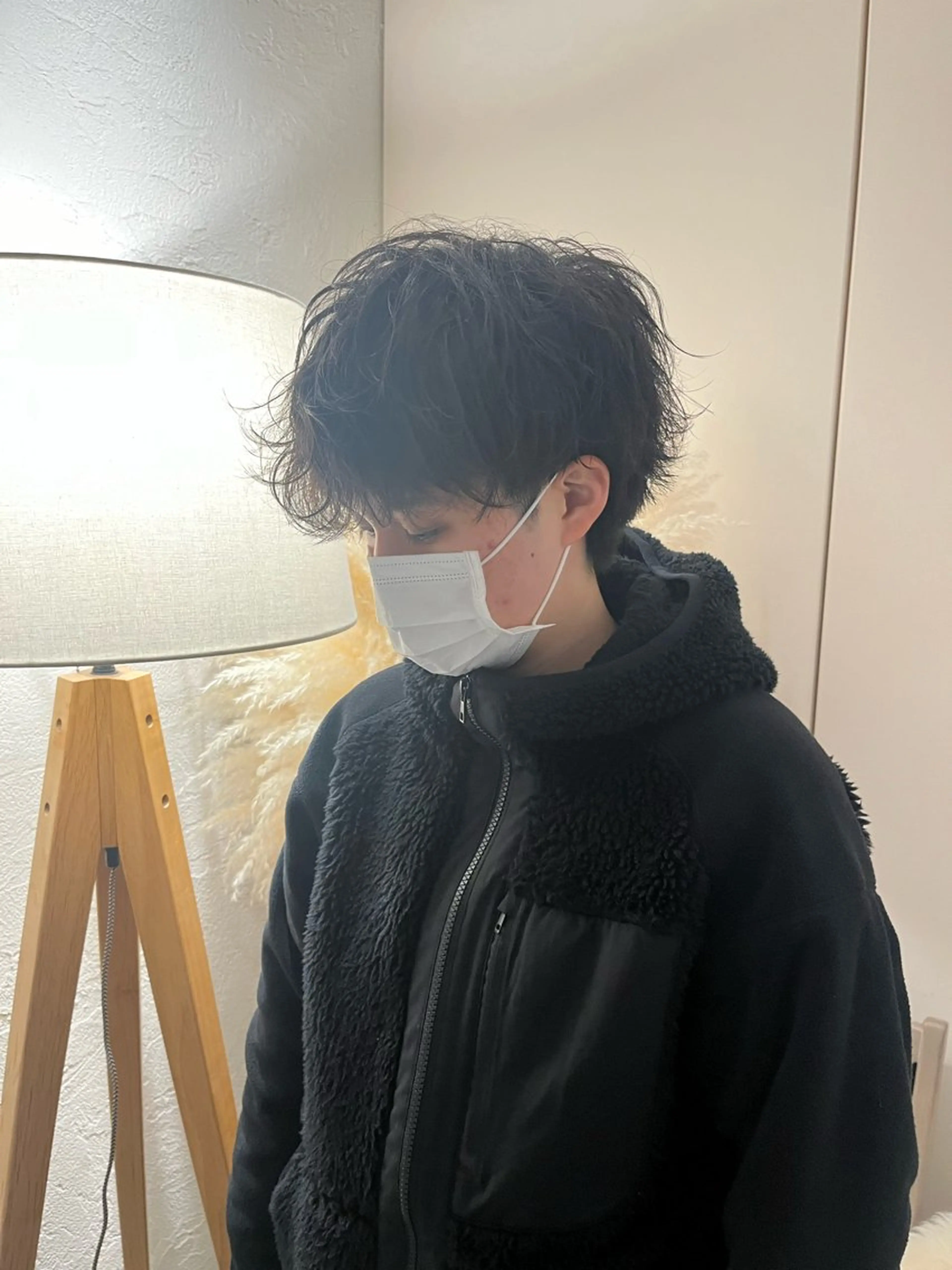 ショート ⚡メンズパーマフ ェードカットTomyのヘアスタイル