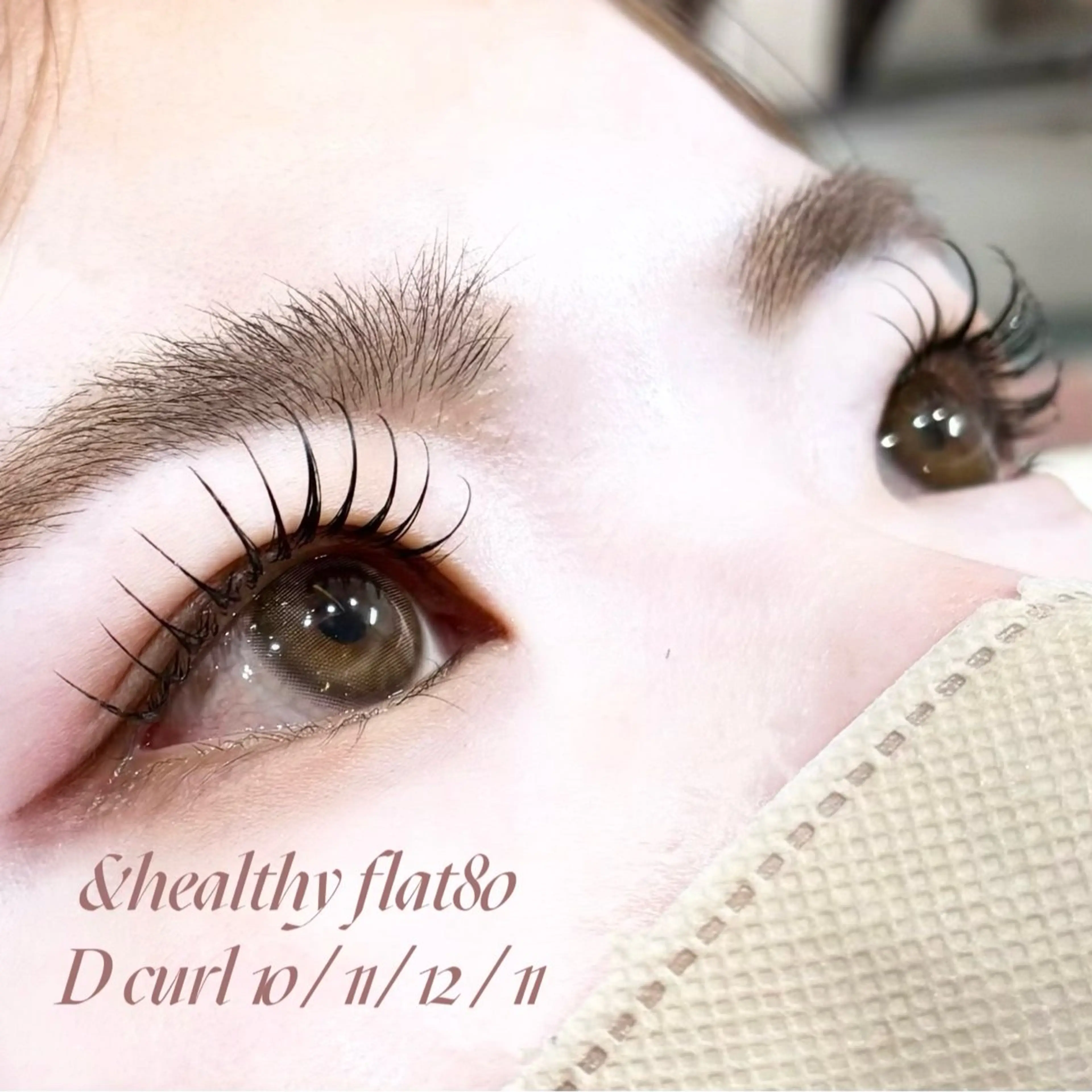 3回目迄✨パッチリ感ボリュームほしい方💗&Healthyアンドヘルシー（エク+パーマ）💗フラットラッシュ80​〜​100の写真