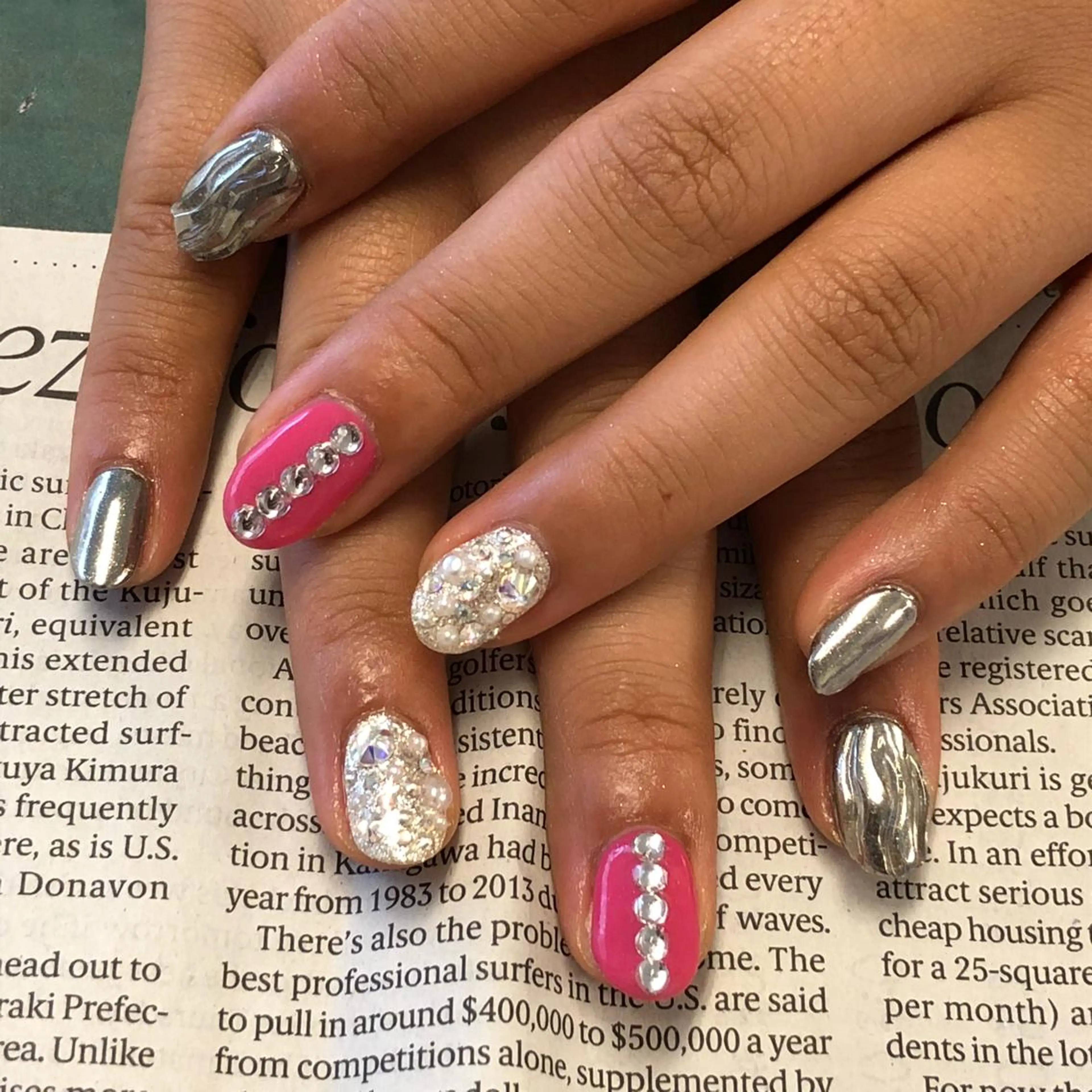 ネイル ジェルネイル ミラーネイル ニュアンスネイル KIREIE NAILSのネイルデザイン