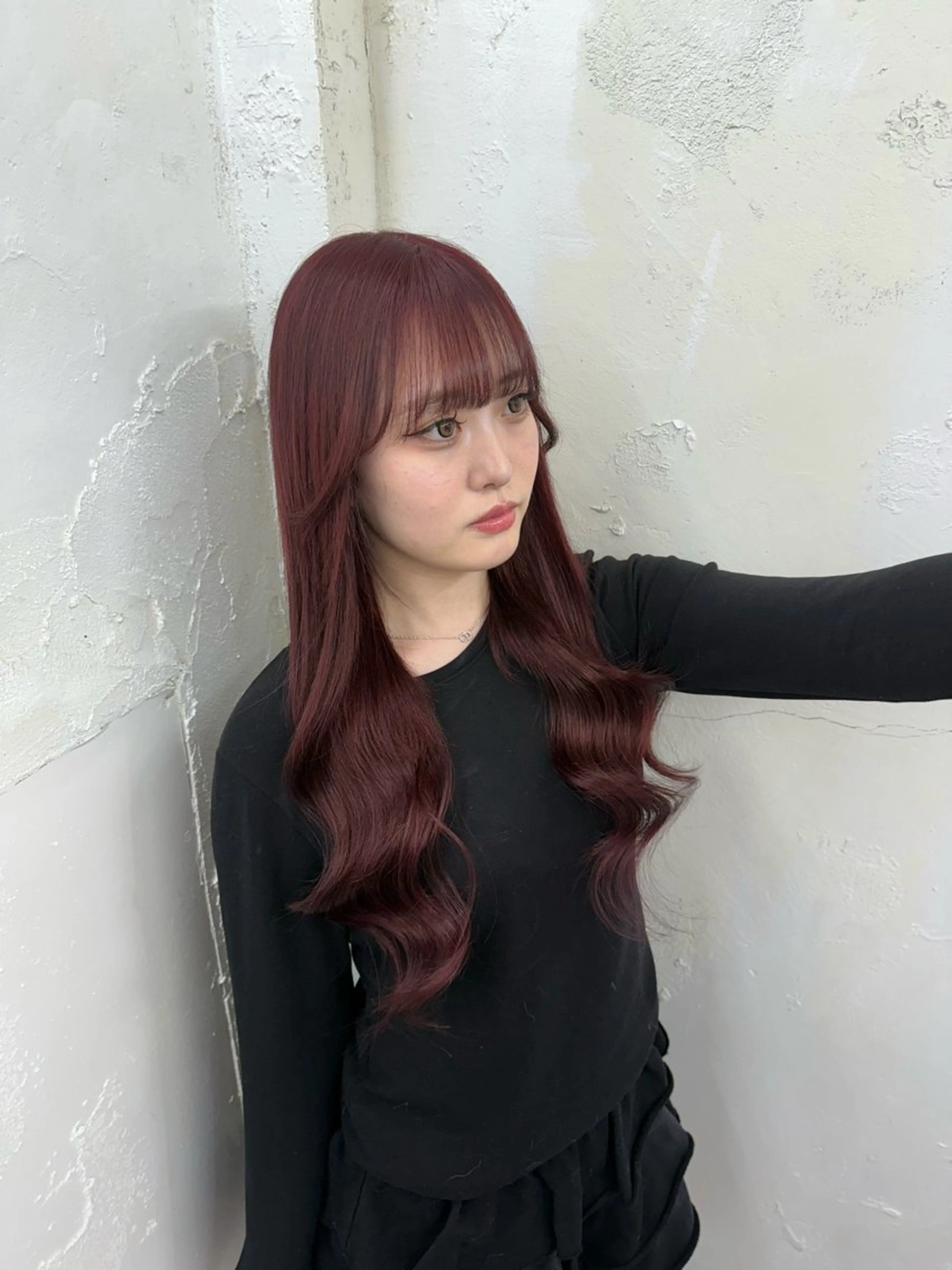 ロング エクステ 𝙃𝘼𝙍𝙐🎀 韓国×エクステのヘアスタイル