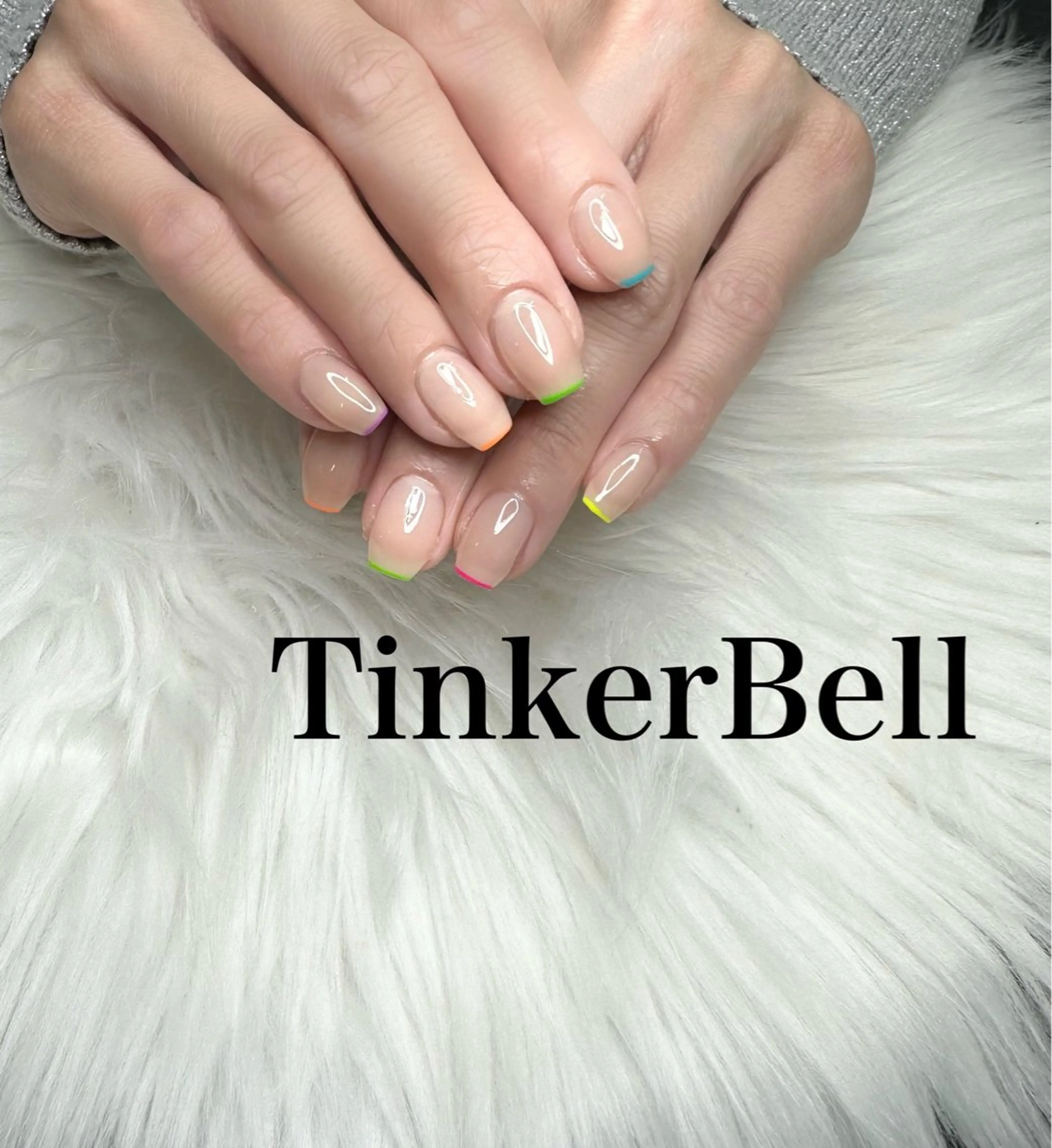 ネイル フレンチネイル ハンドネイル Tinker Bellのネイルデザイン