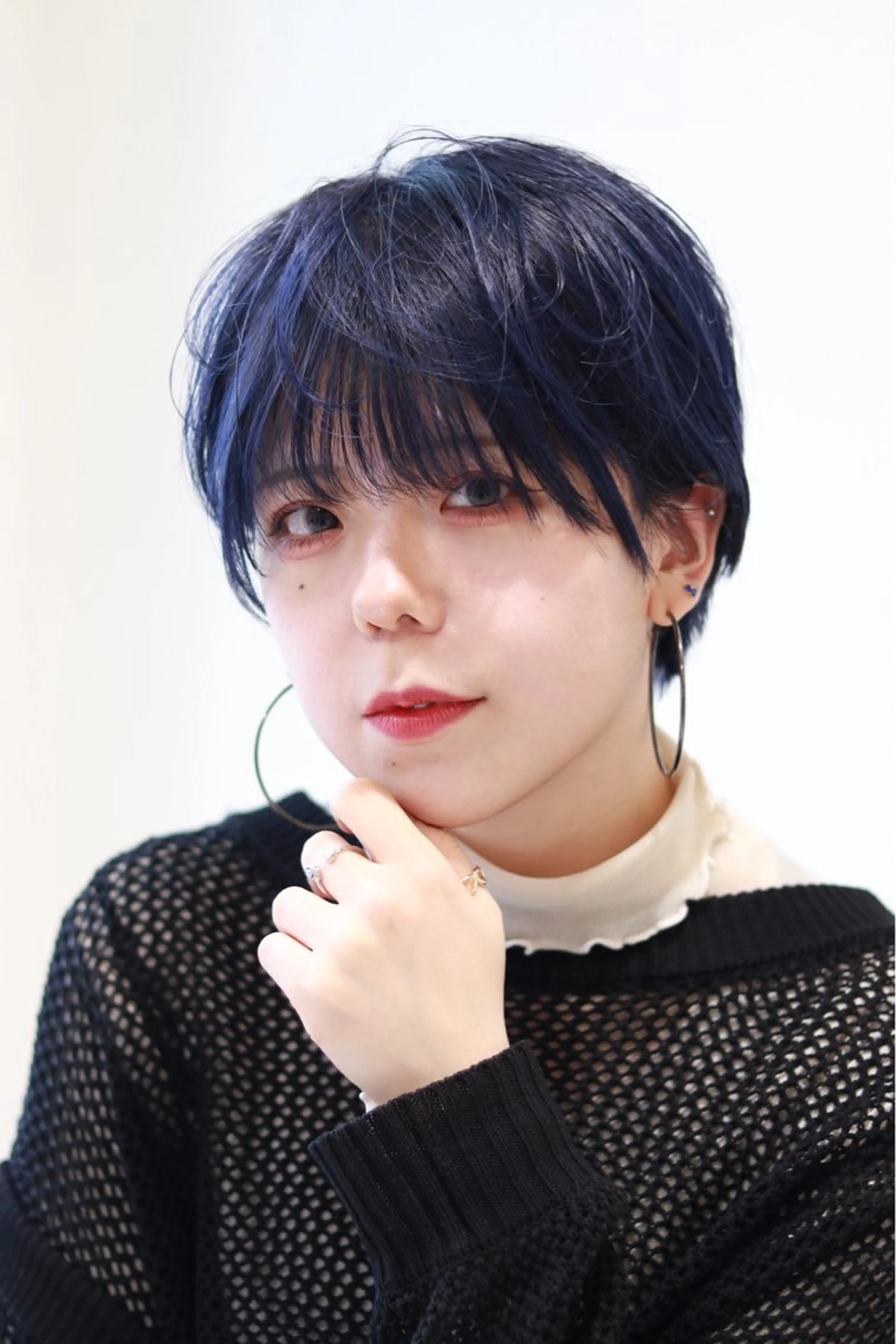 ショート カラー ハンサムショート ブルーカラー ブルーラベンダー ラベンダーカラー ショートヘア 由比藤理子 ブリーチカラー🌈のヘアスタイル