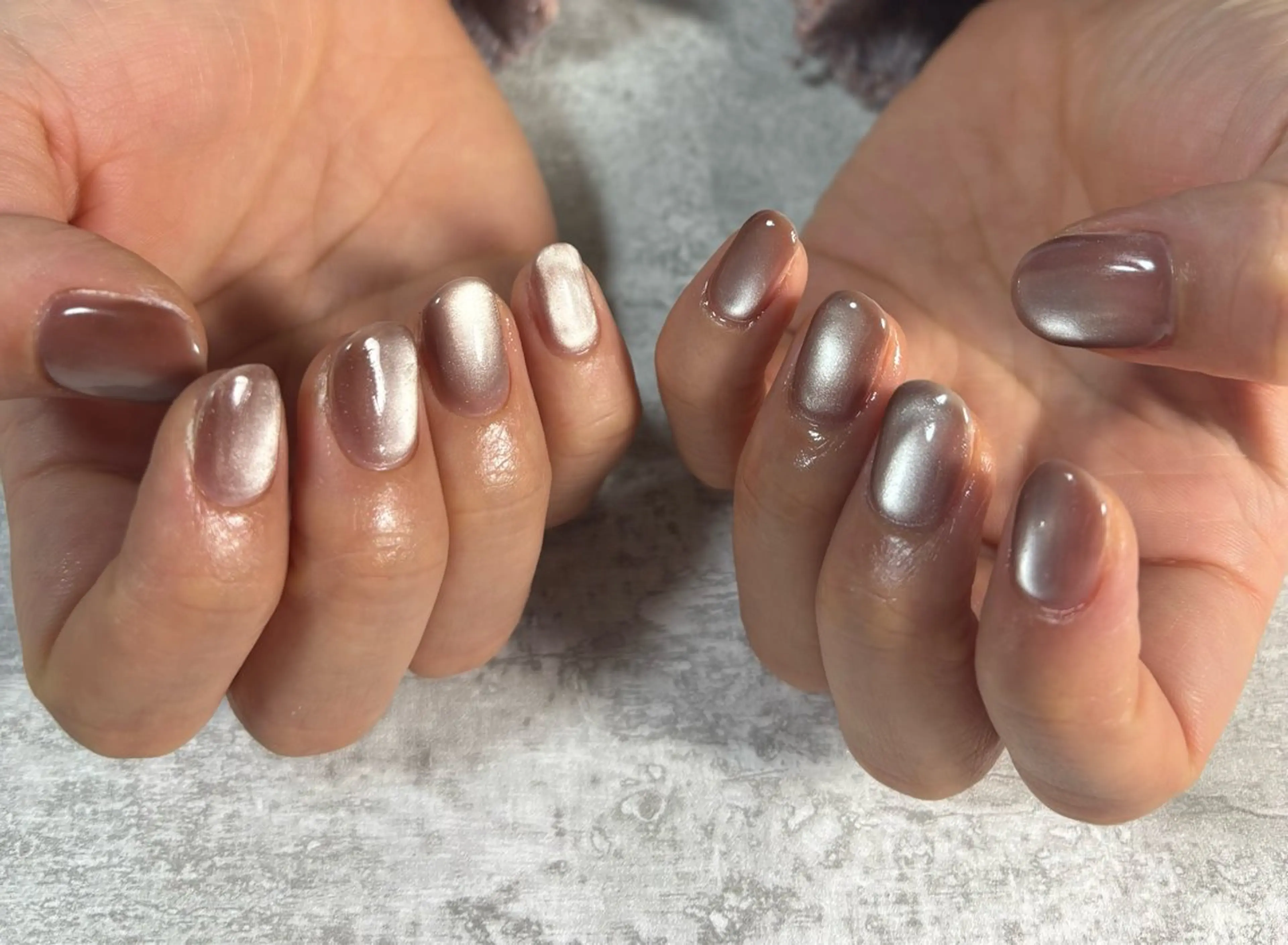 ネイル オーロラネイル 桜ネイル フラワーネイル フットネイル フレンチネイル ハンドネイル kiki nail たまプラーザのネイルデザイン