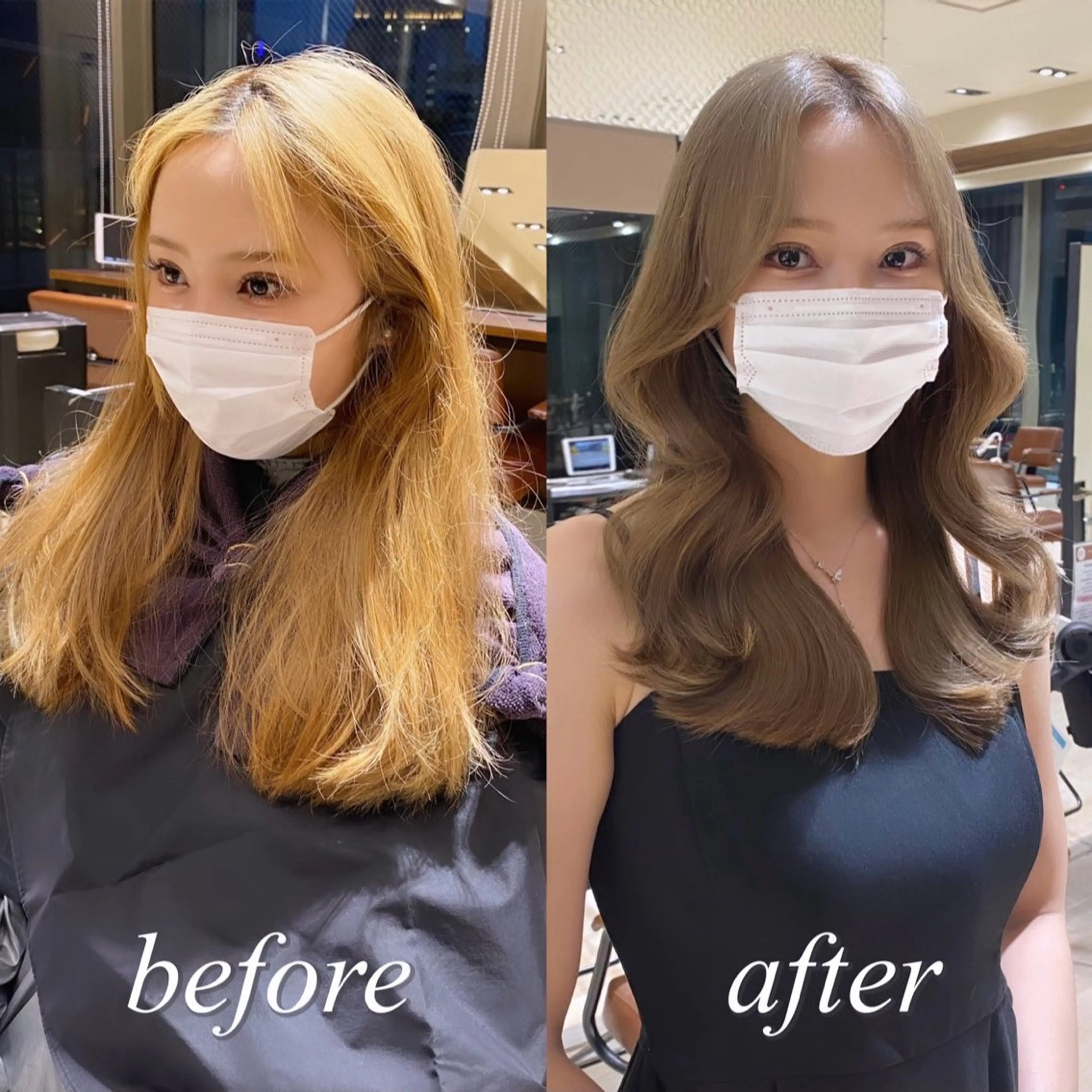 セミロング カラー レイヤー/顔周り /透明感🩶高橋大のヘアスタイル