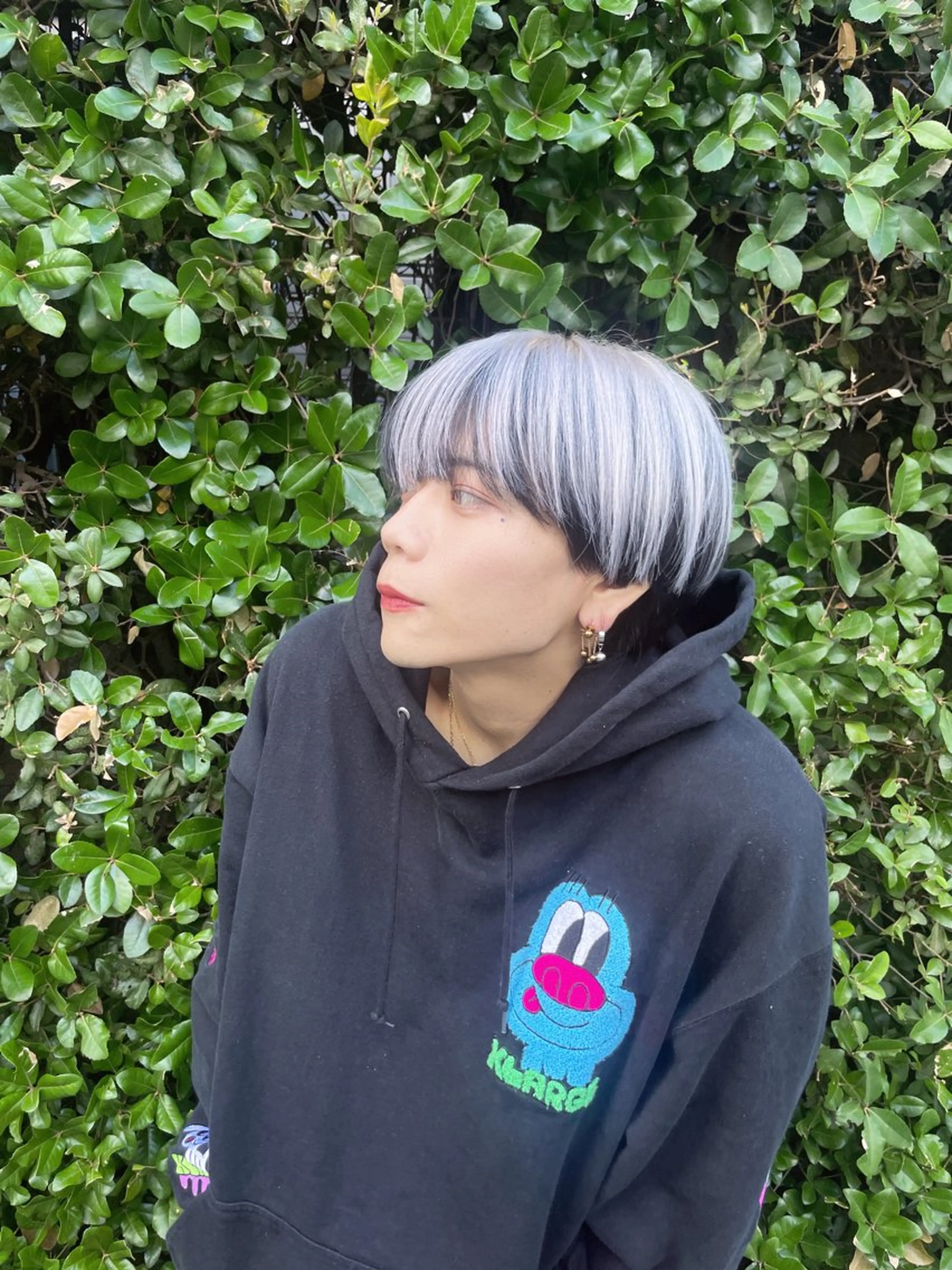 カラー メンズ SERINA/ウルフ 、デザインカラーのヘアスタイル