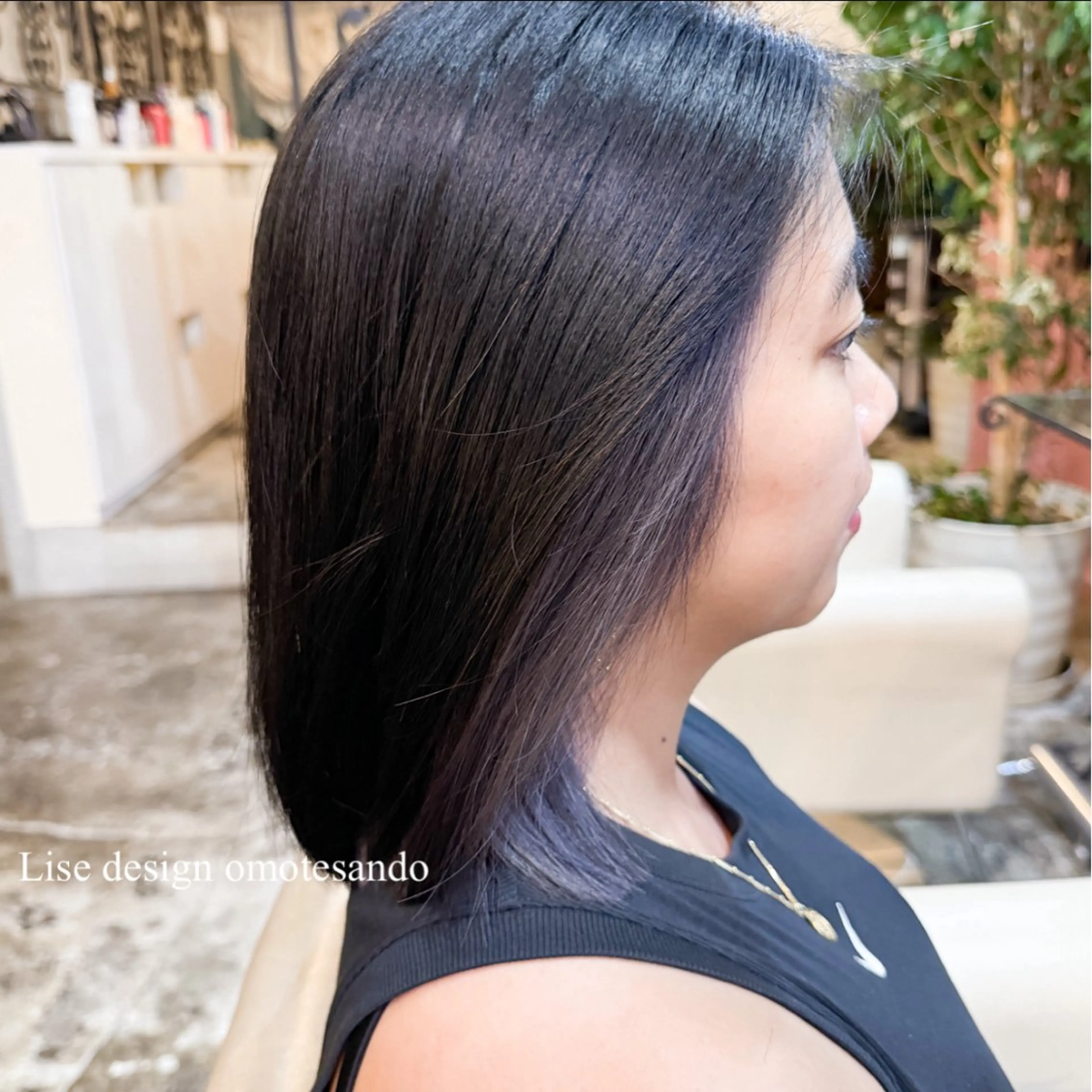 ミディアム パーマ ヘアアレンジ メンズ 表参道Lise おおいしおりのヘアスタイル