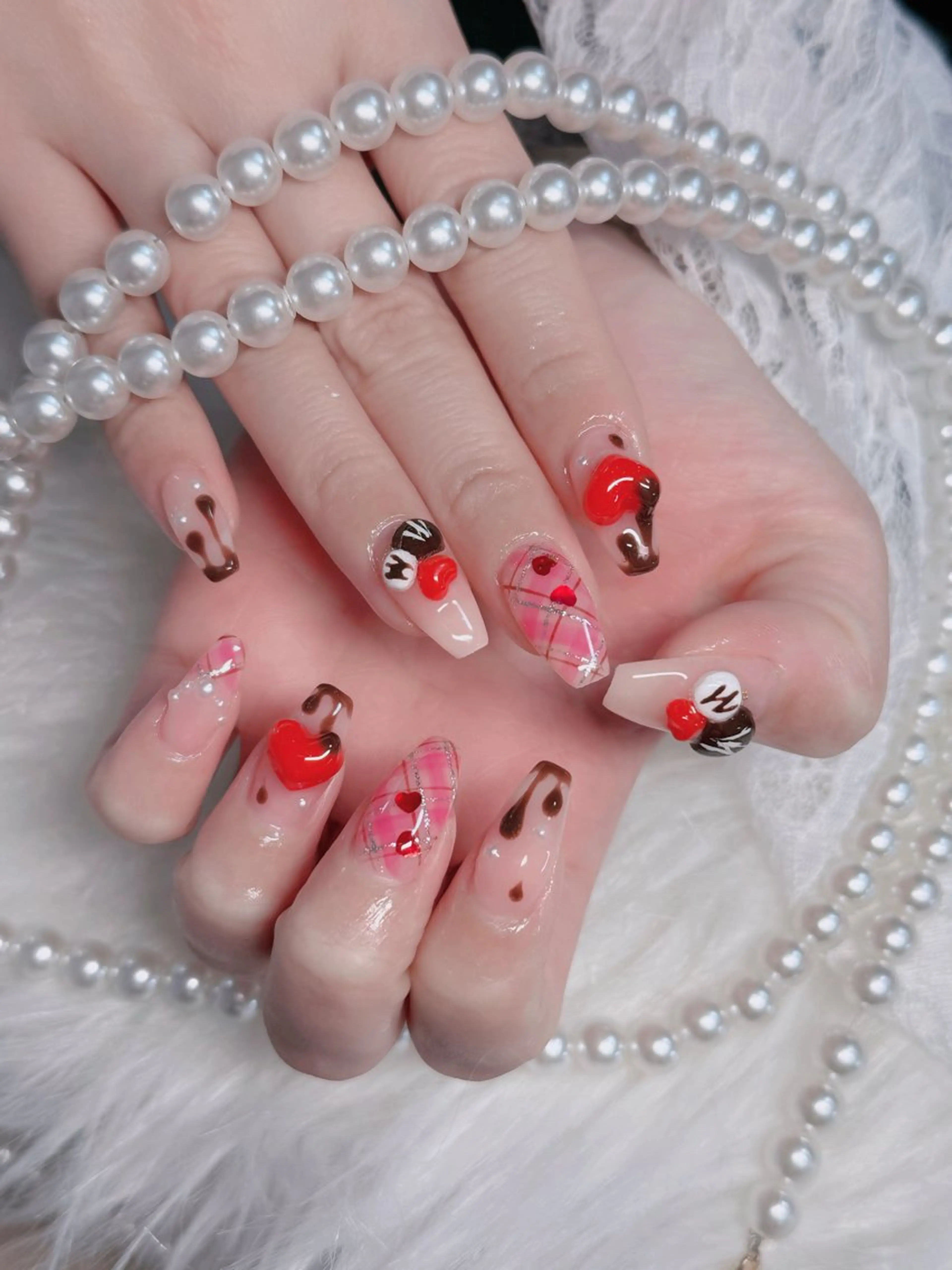 ネイル フレンチネイル ジェルネイル ガラスフレンチ ハロウィン 韓国ネイル H.baby Nail Salonのネイルデザイン