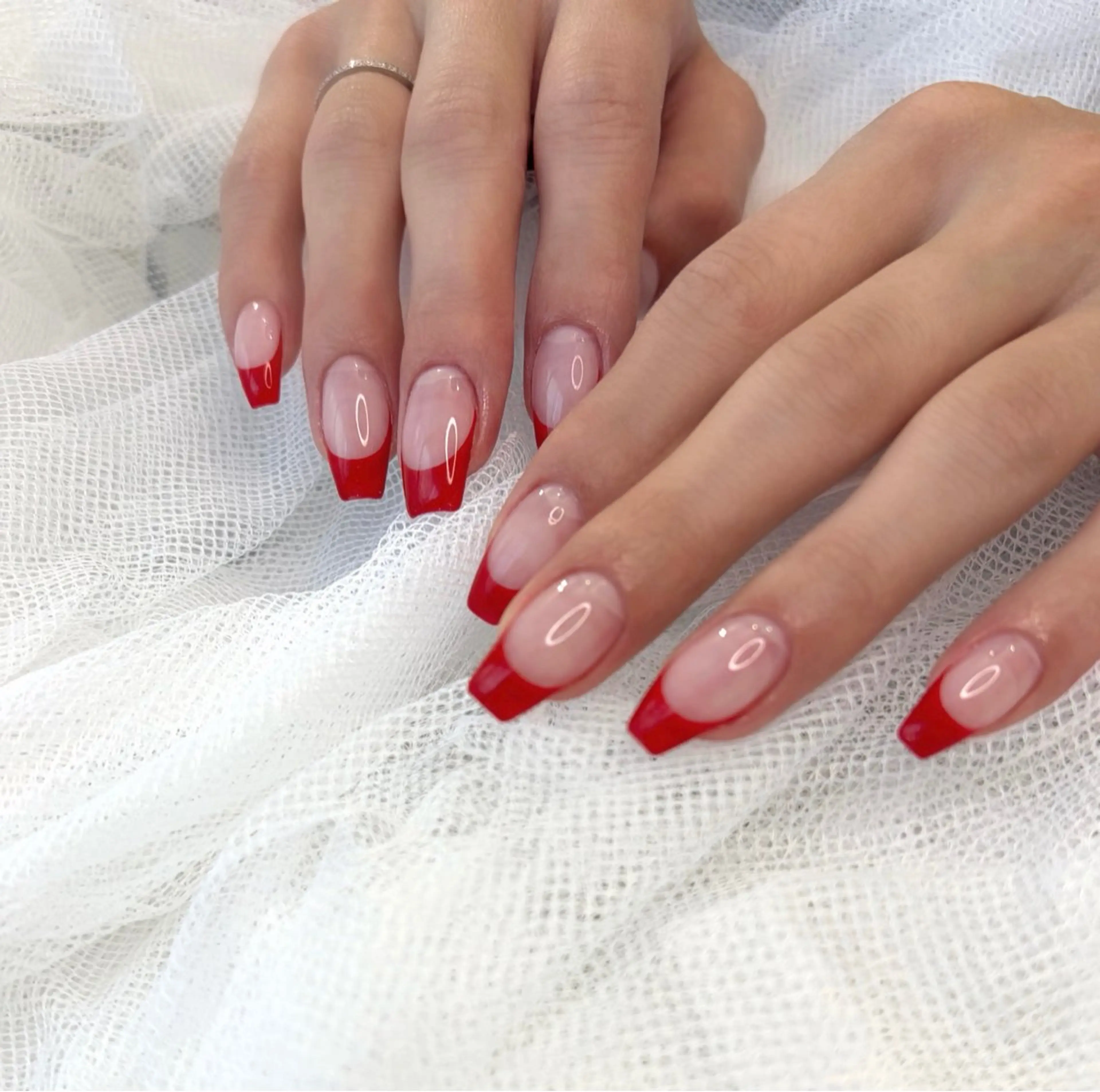 ネイル 長さ出し フレンチネイル ジェルネイル パラジェル スカルプネイル 藤原 綾花のネイルデザイン