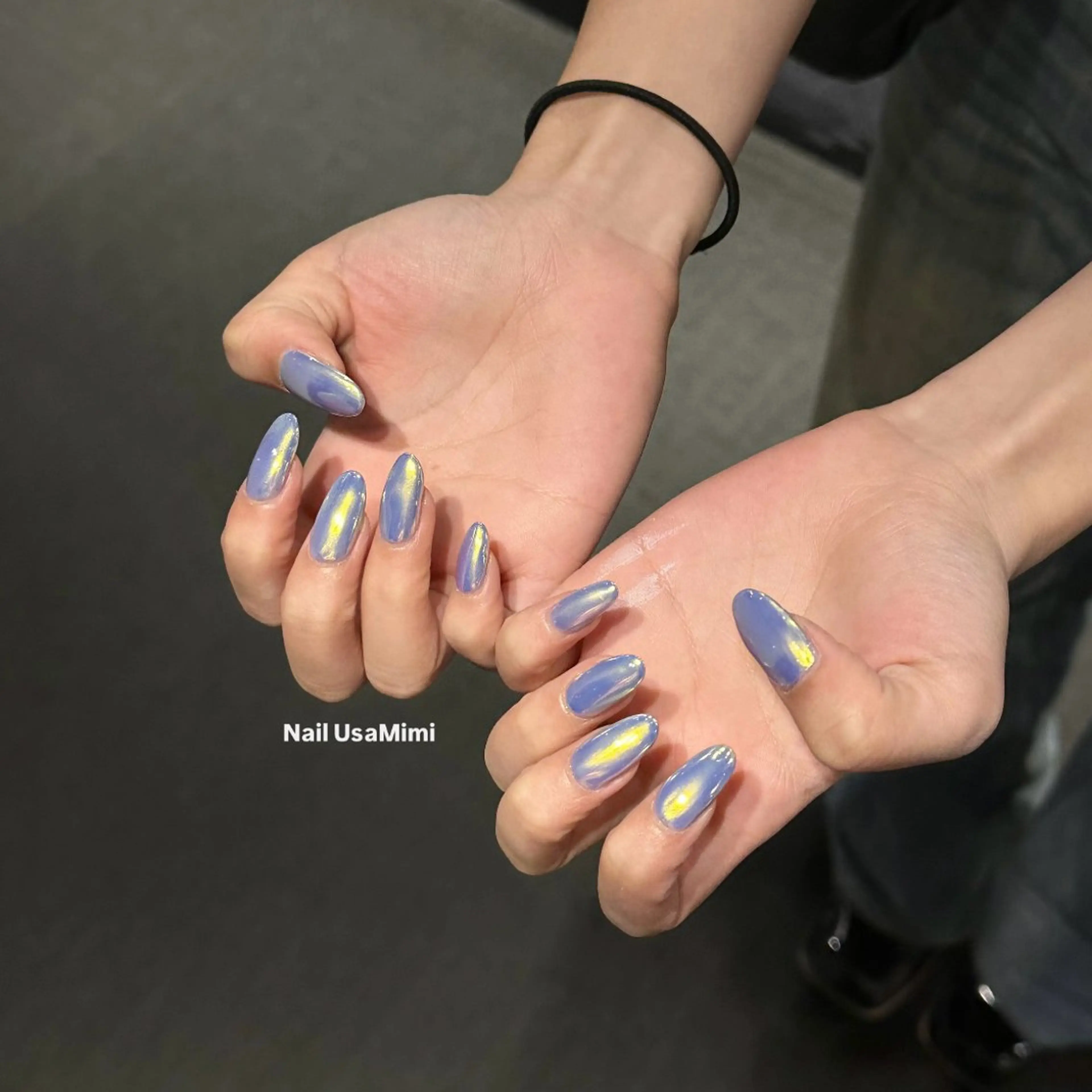ネイル オーロラネイル ハンドネイル 本町NailUsaM imi MOMOKAのネイルデザイン