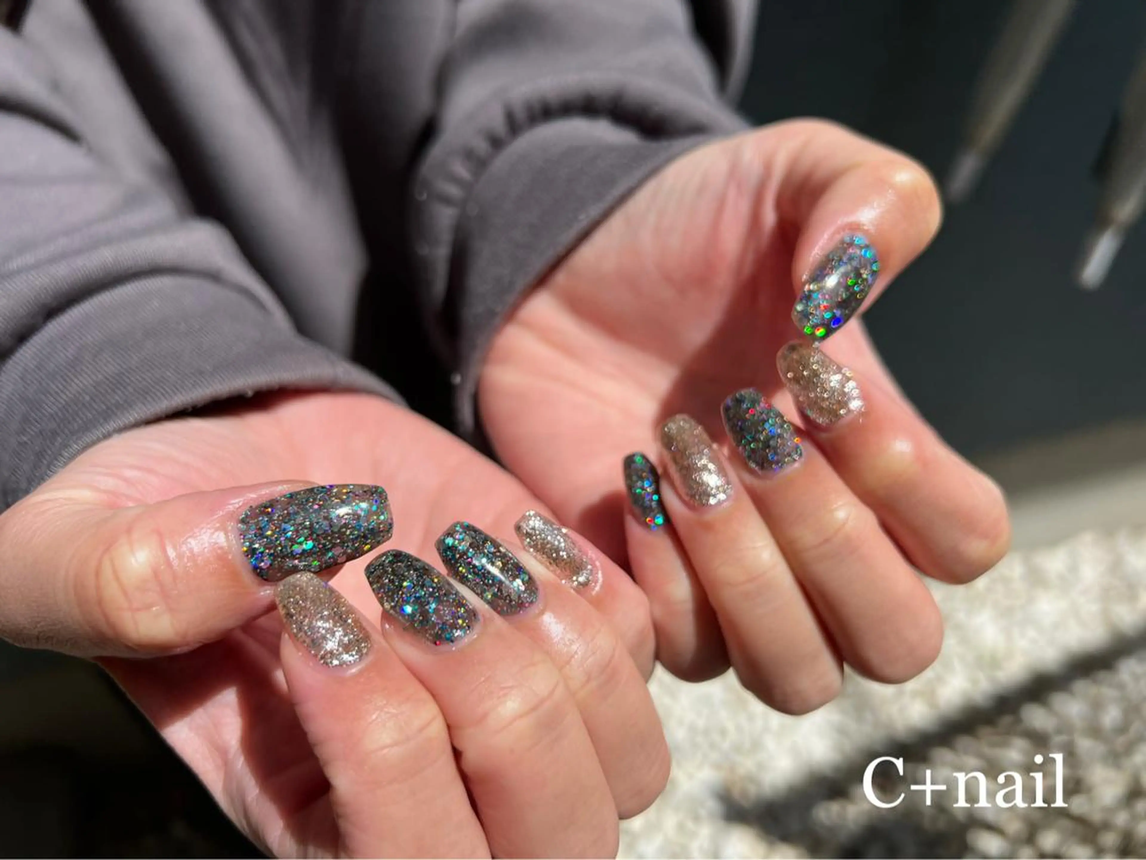 ネイル 氷ネイル・うるうるネイル キラキラネイル ミラーネイル オフィスネイル 春ネイル その他(ネイル) ✴︎ C+nailのネイルデザイン