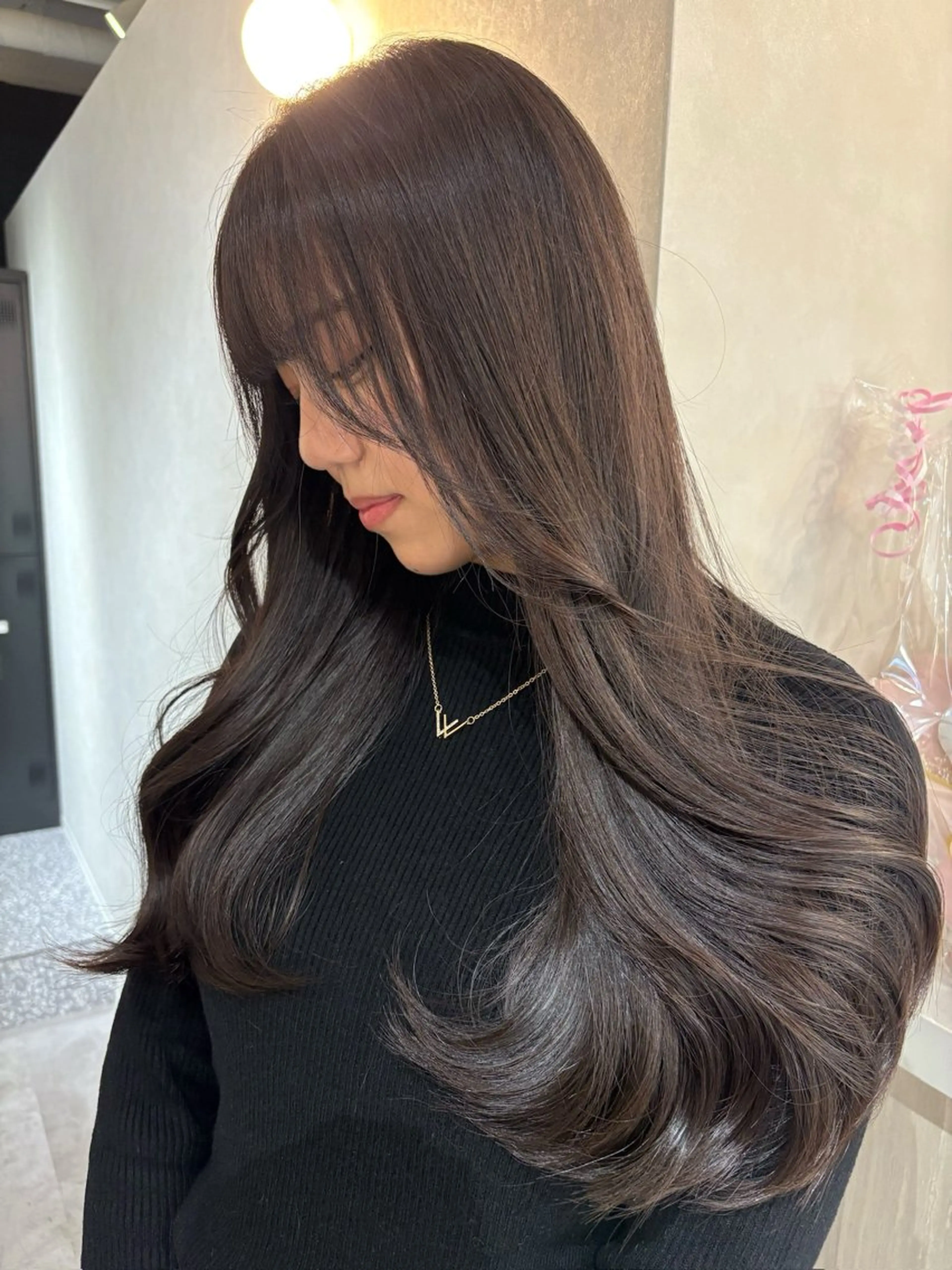 カラー ブラウンカラー ショコラブラウン ヘアカラー なつみ/ 大阪福島のヘアスタイル