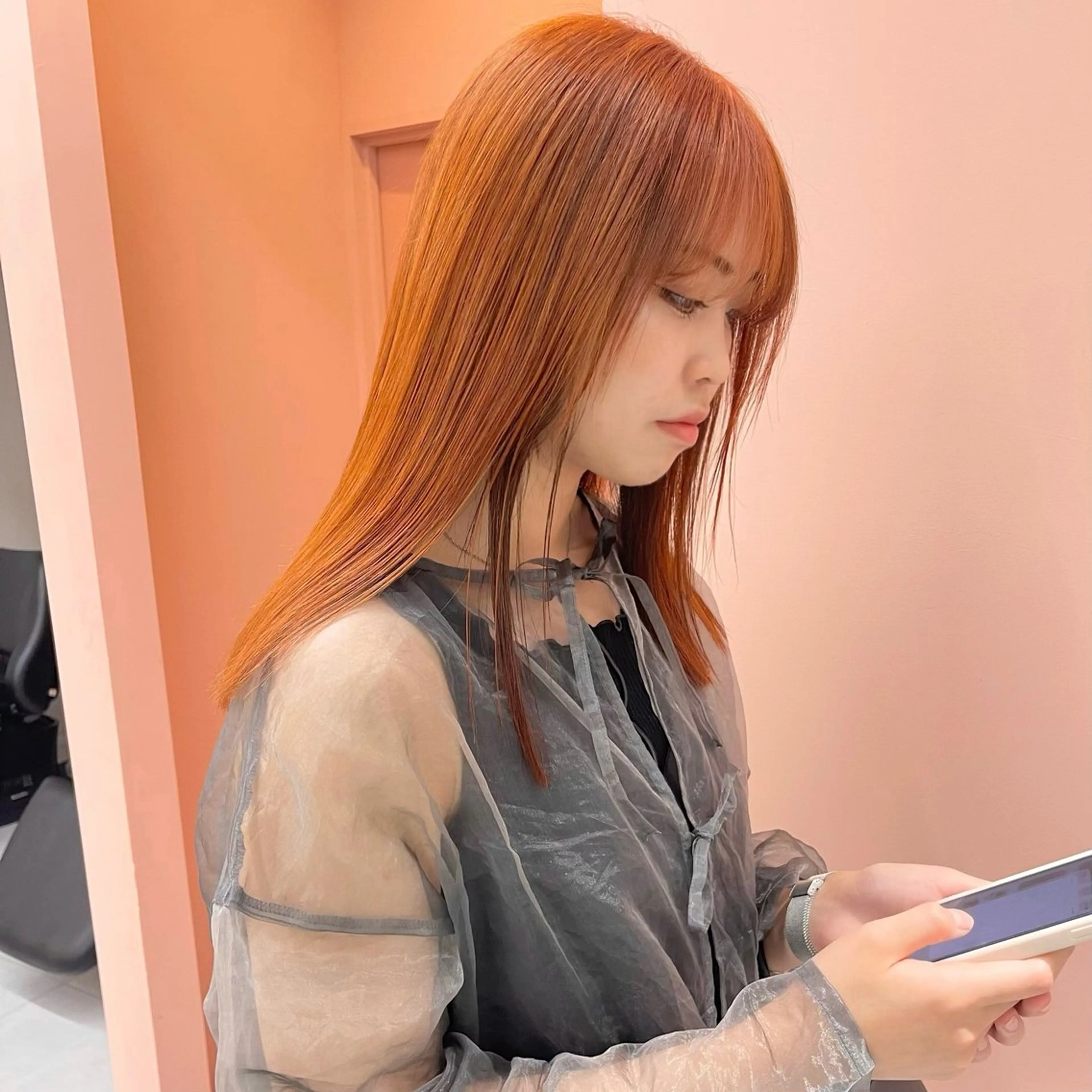 セミロング カラー 名駅/ハイトーン/ 髪質改善/SHUNのヘアスタイル