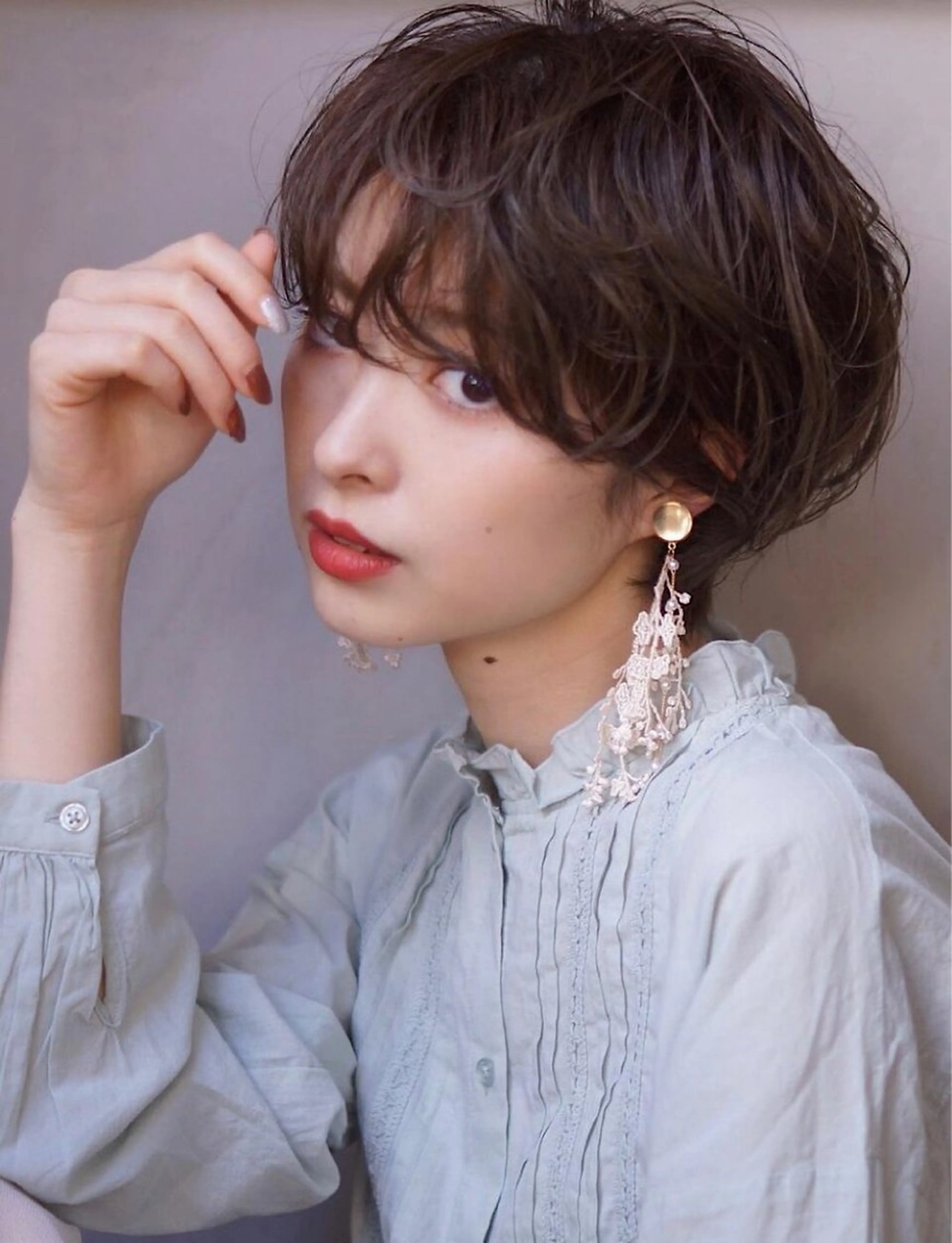 ショート カラー パーマ カット ヘアカラー 縮毛矯正 トリートメント hoNua. 栄/透明感カラーのヘアスタイル