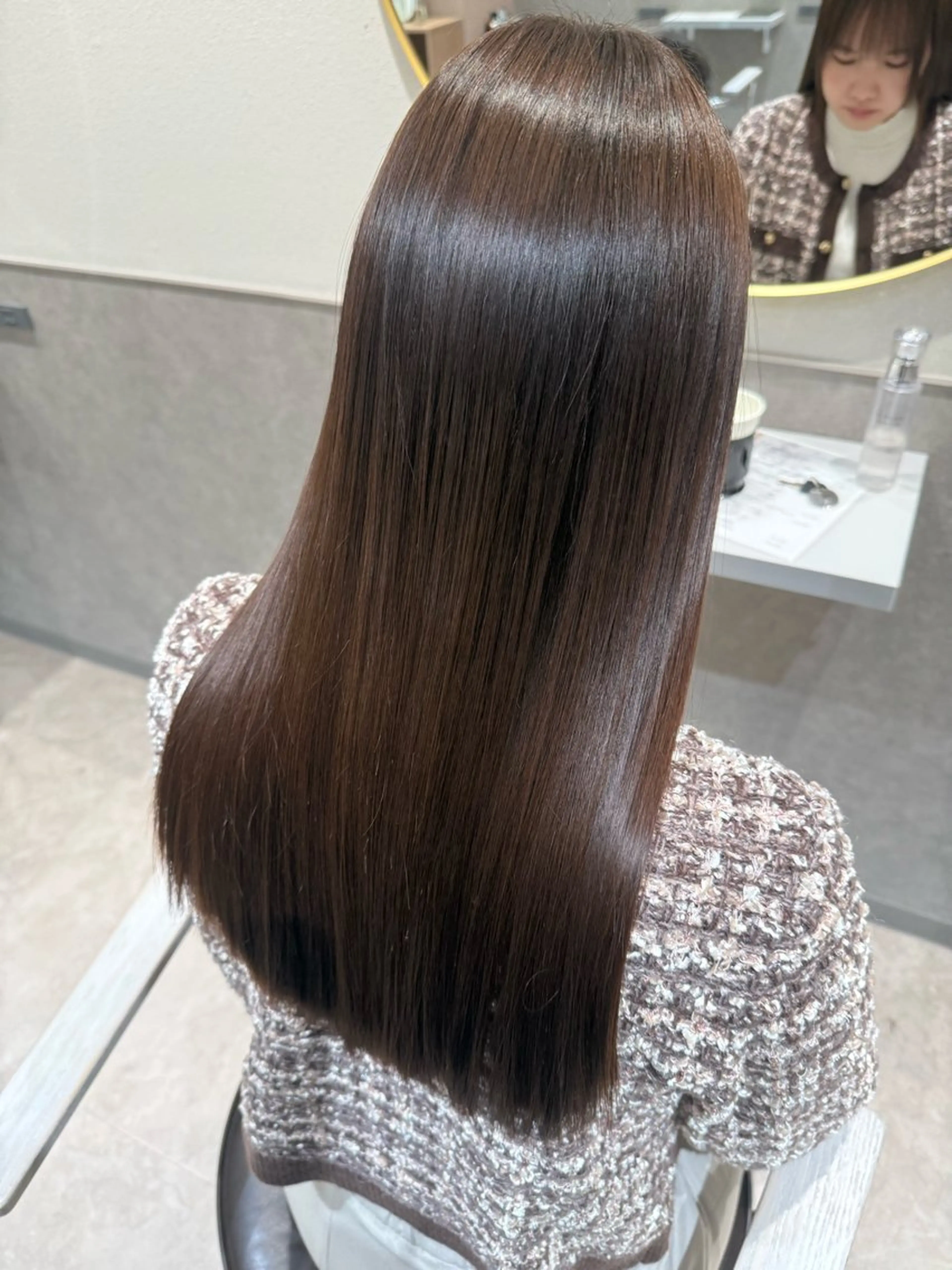 セミロング カラー カット ヘアカラー 縮毛矯正 トリートメント 髪質改善カラー/銀座 /縮毛矯正/森田のヘアスタイル